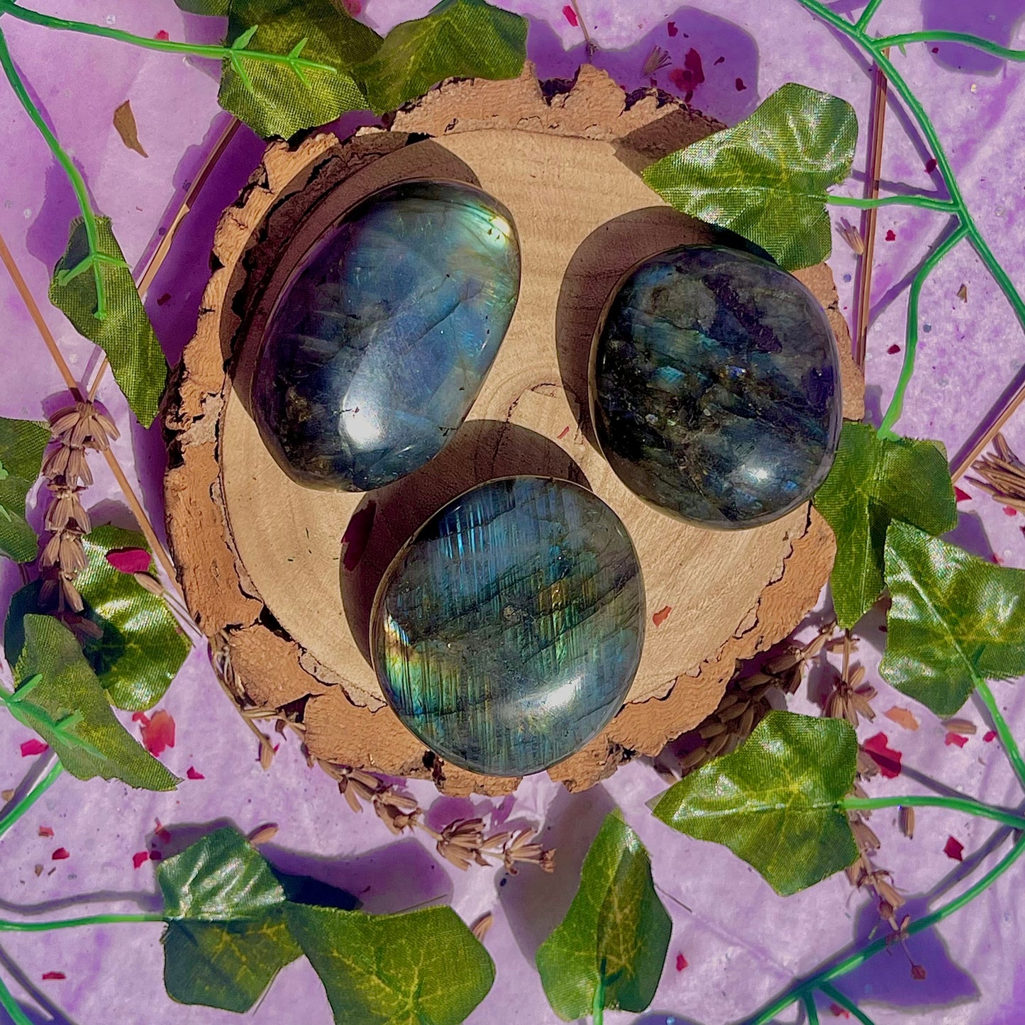 labradorite palm stone ~ intuitively chosen