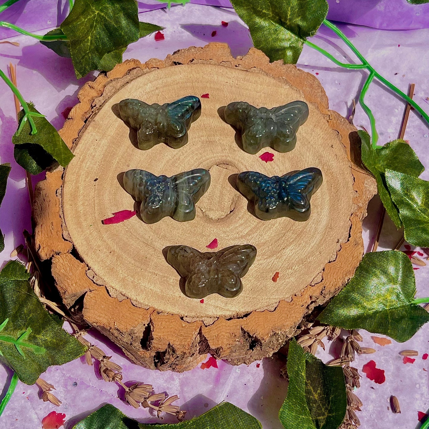 labradorite butterfly carvings ~ intuitively chosen