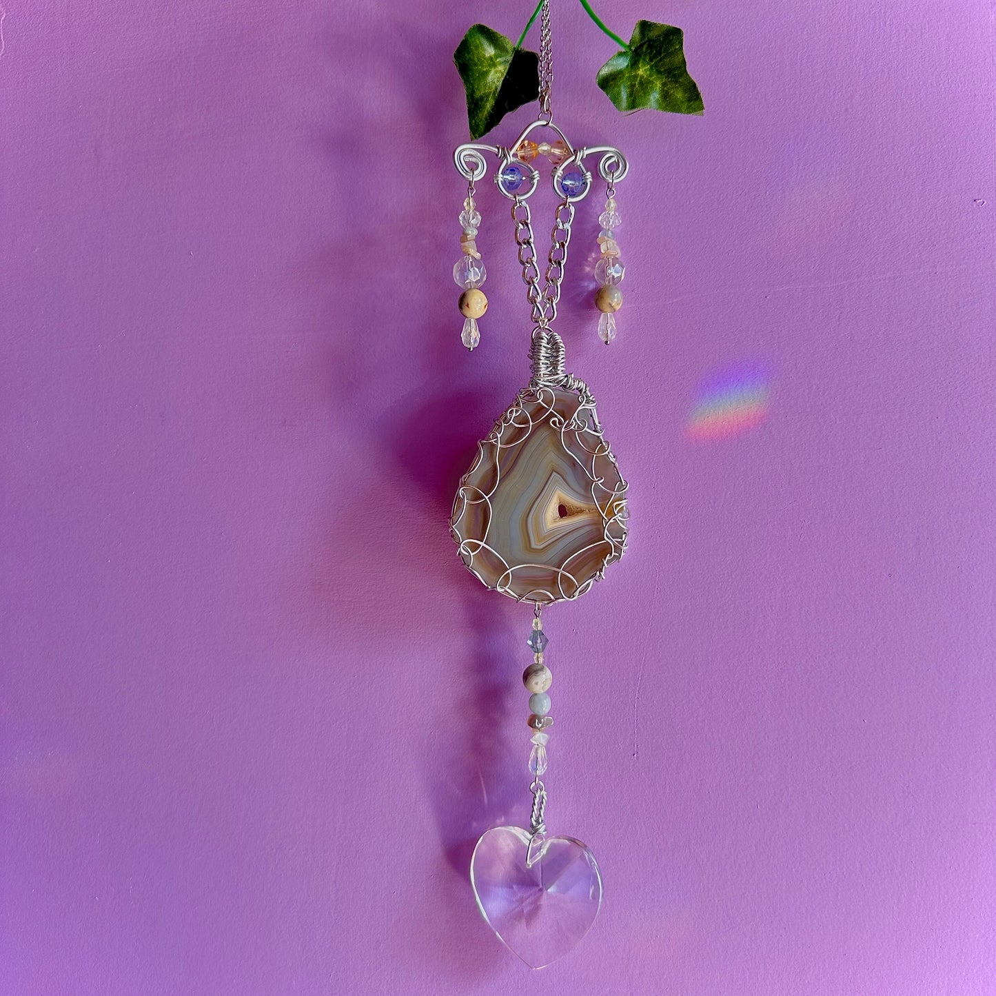 beach sunset suncatcher