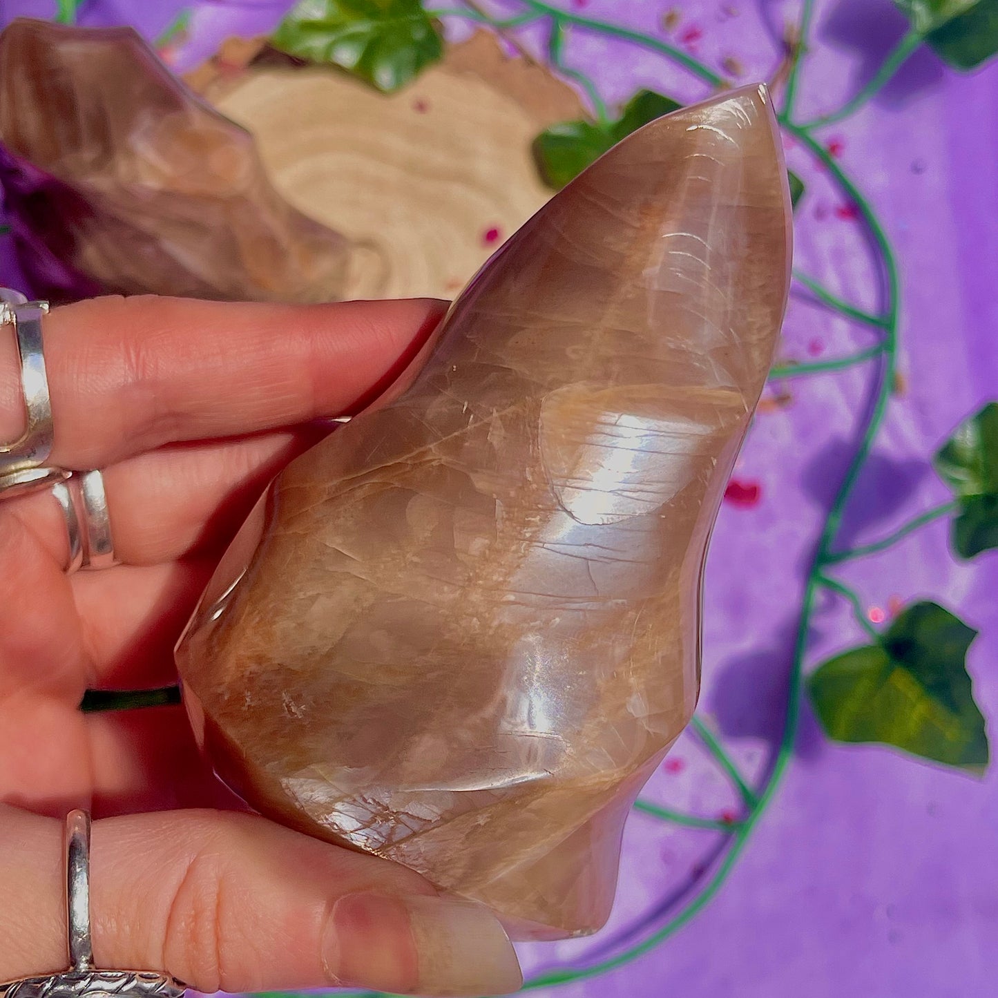moonstone flame carving ~ intuitively chosen