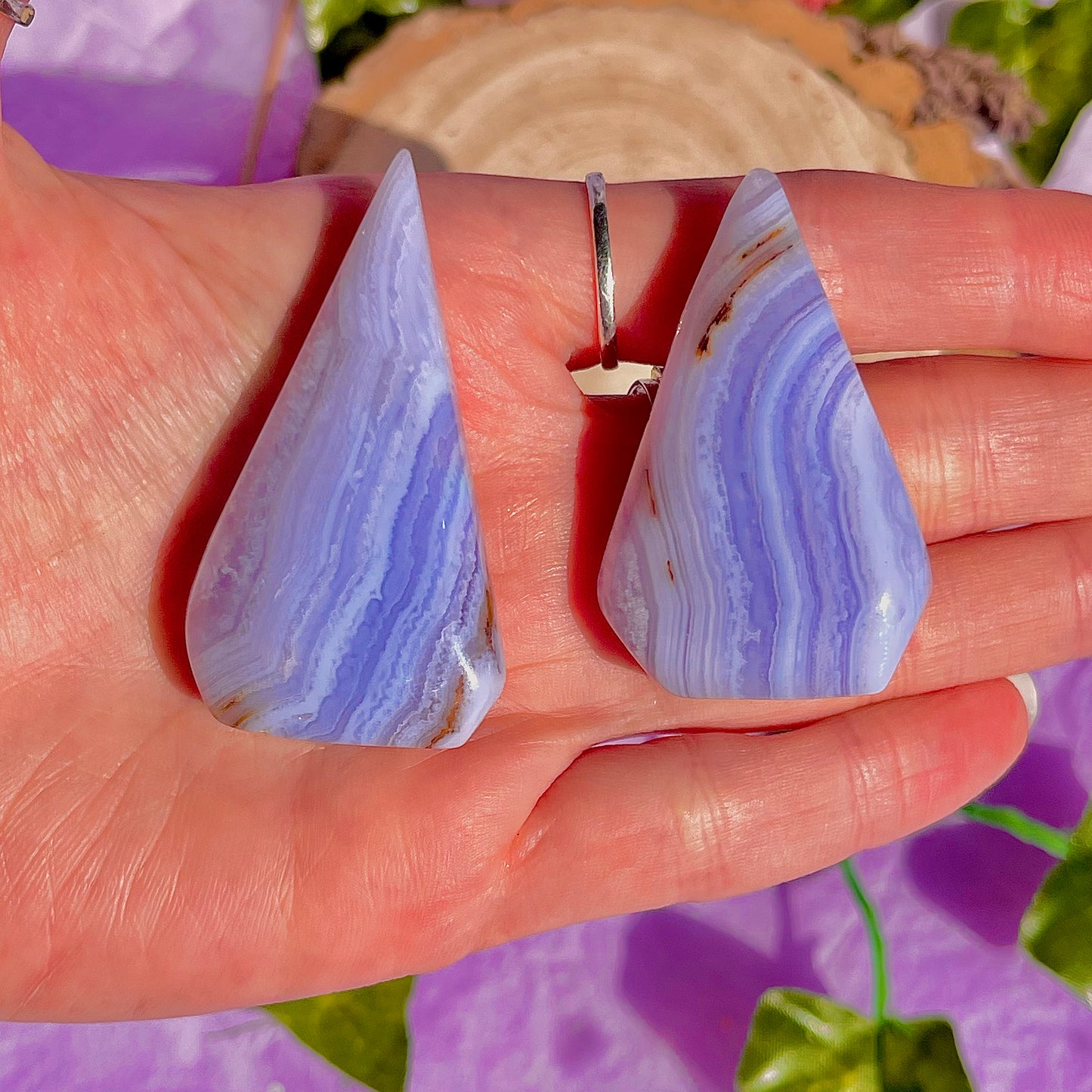 blue lace agate water drop ~ intuitively chosen
