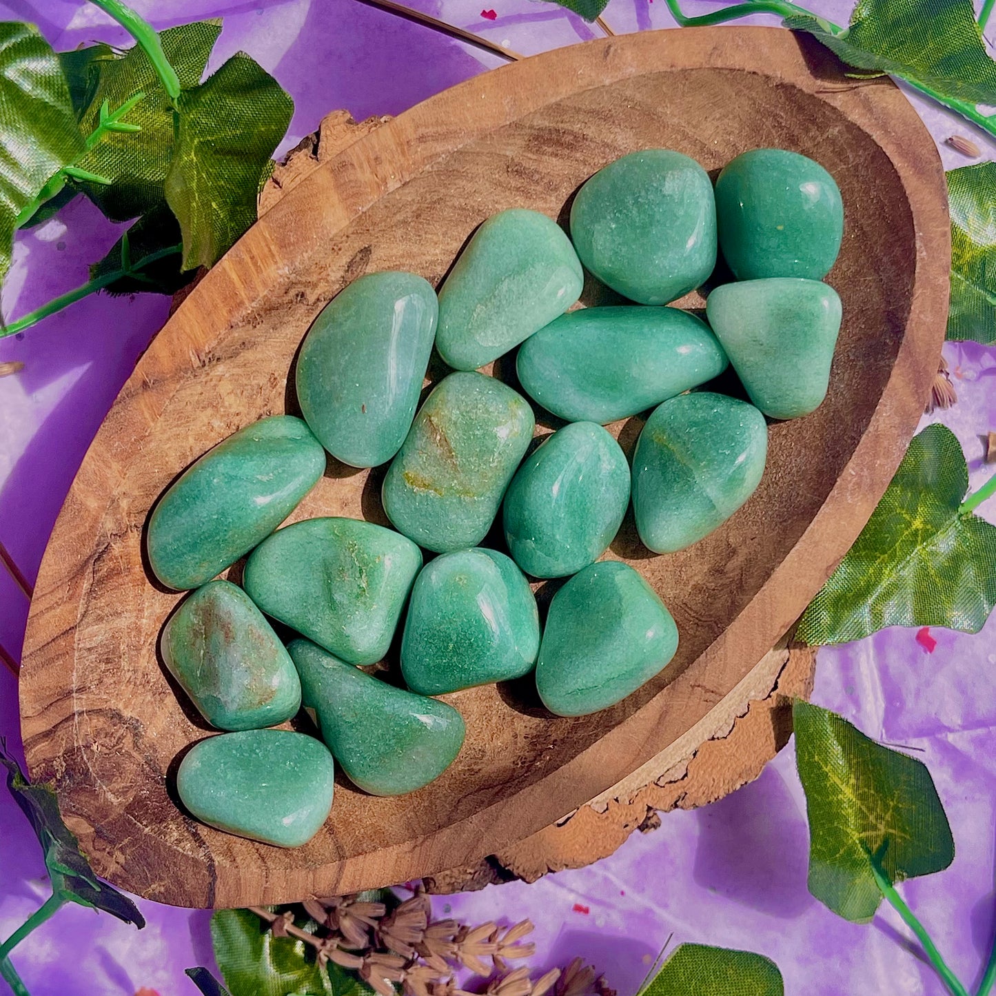 green aventurine tumbles