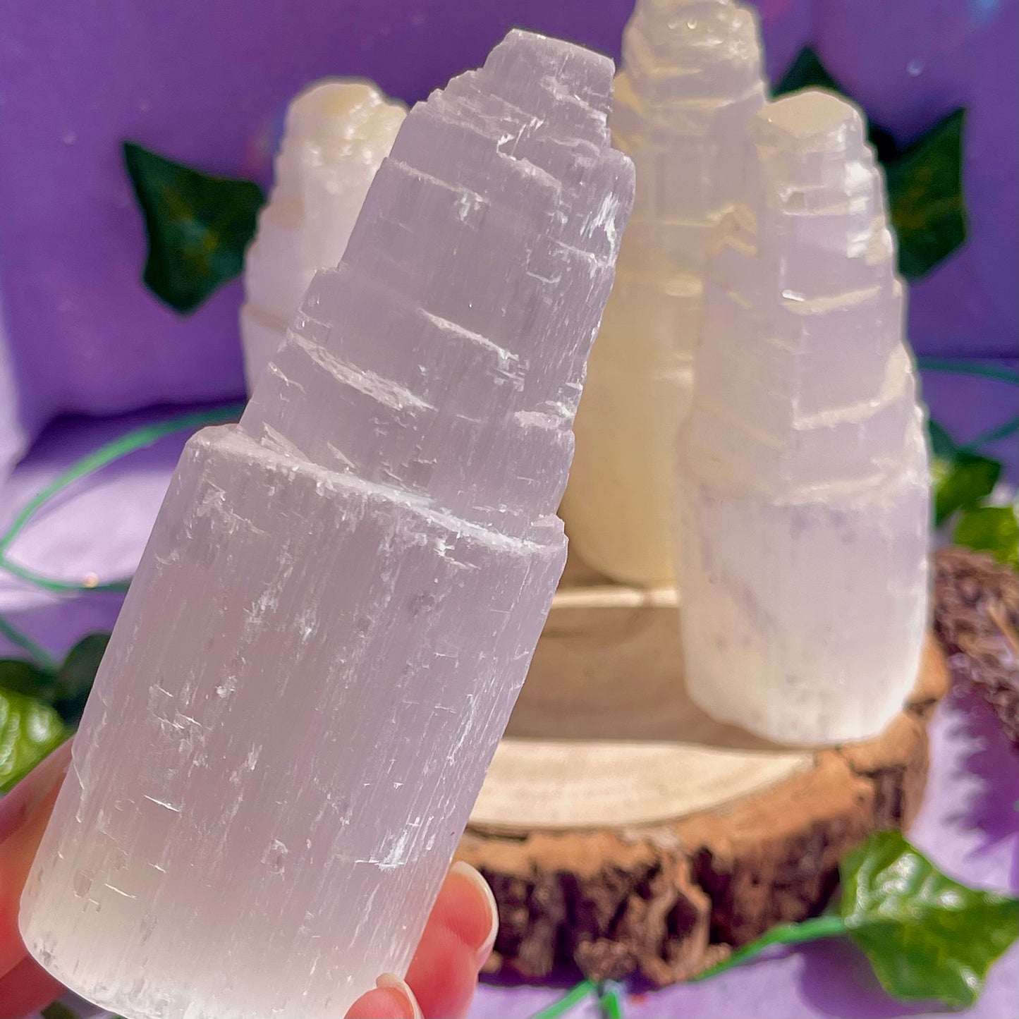 satin spar selenite tower