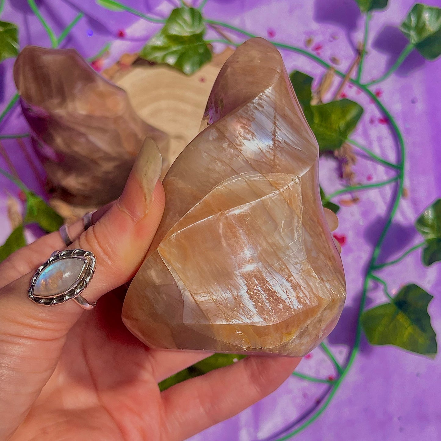 moonstone flame carving ~ intuitively chosen