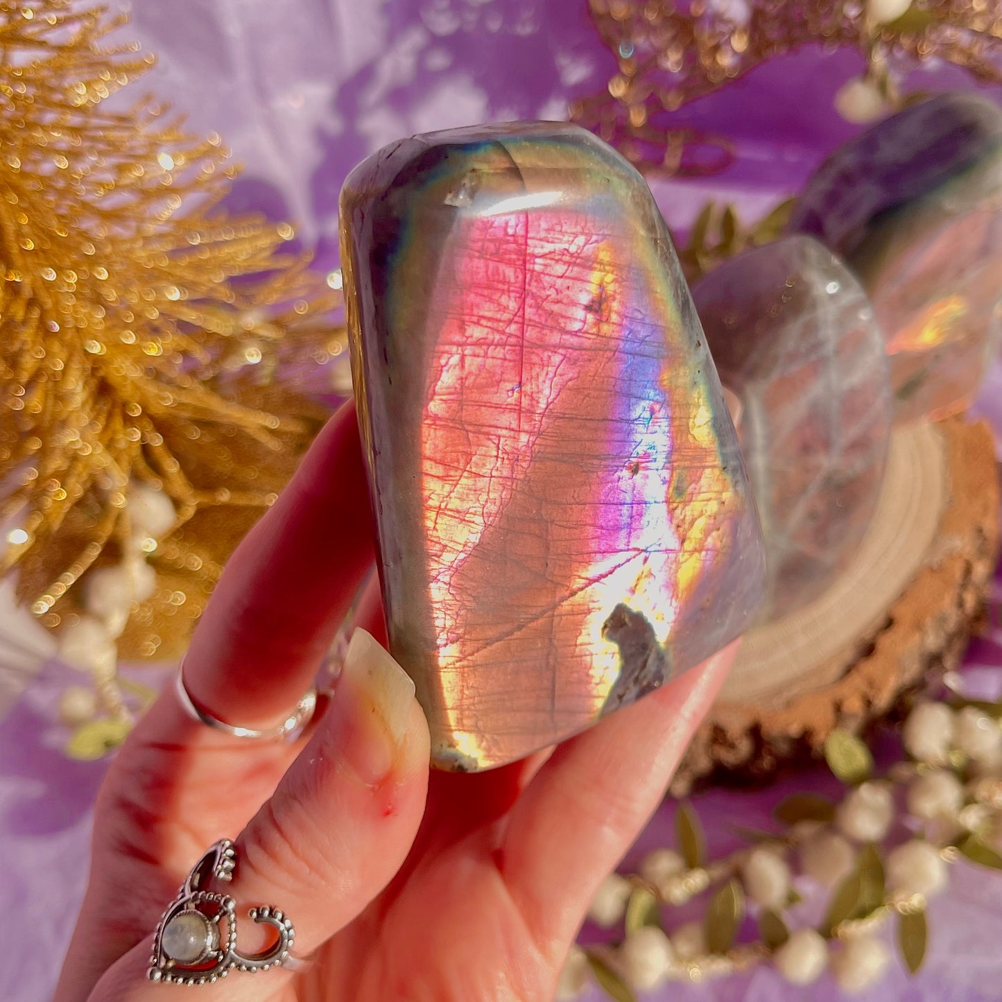 labradorite freeform sunset flash ~ intuitively chosen