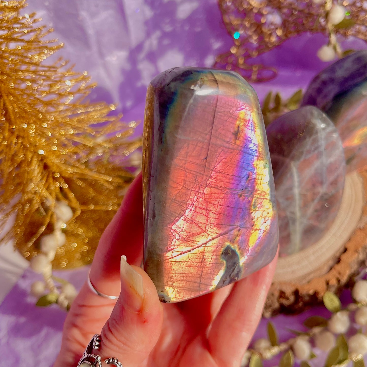 labradorite freeform sunset flash ~ intuitively chosen
