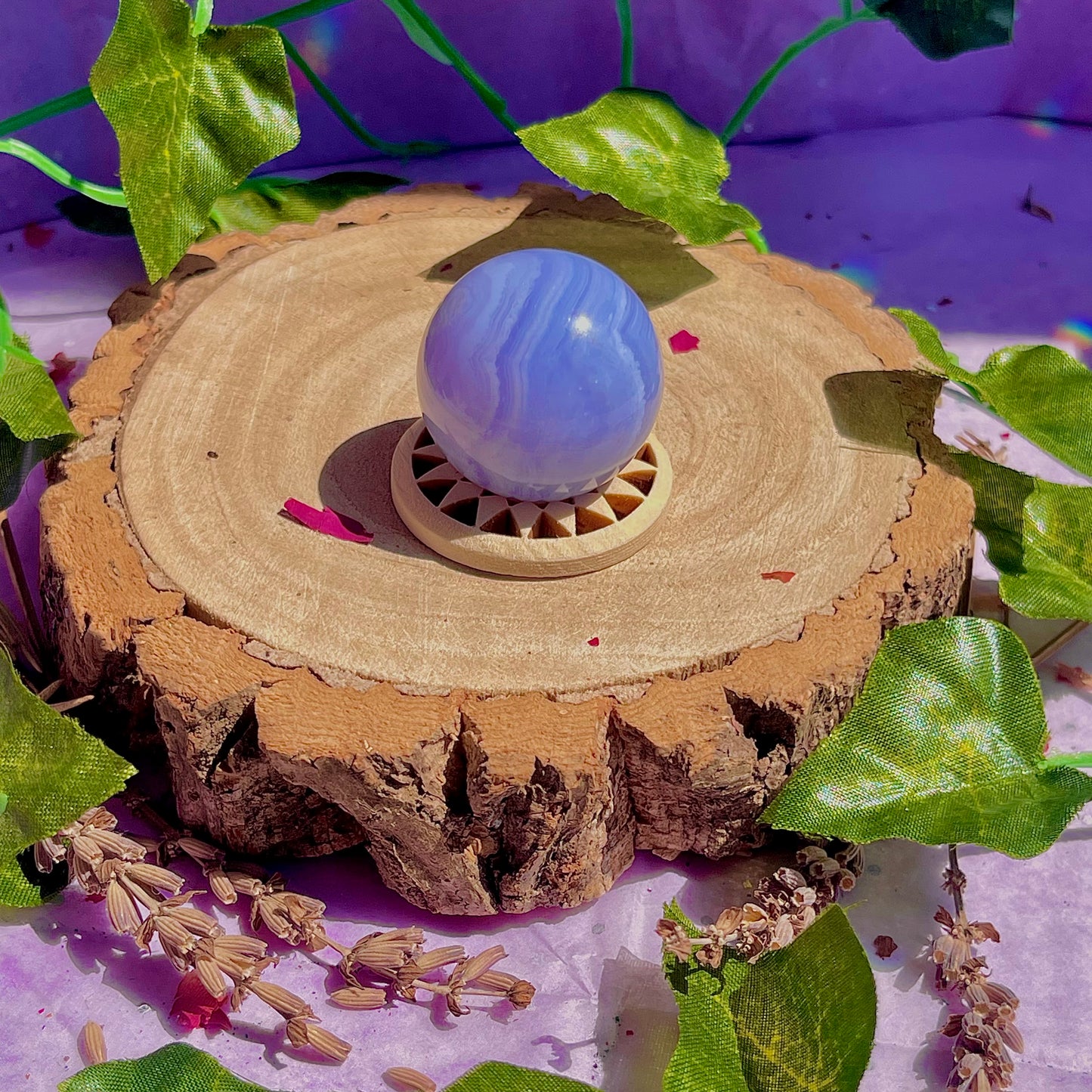 blue lace agate sphere A
