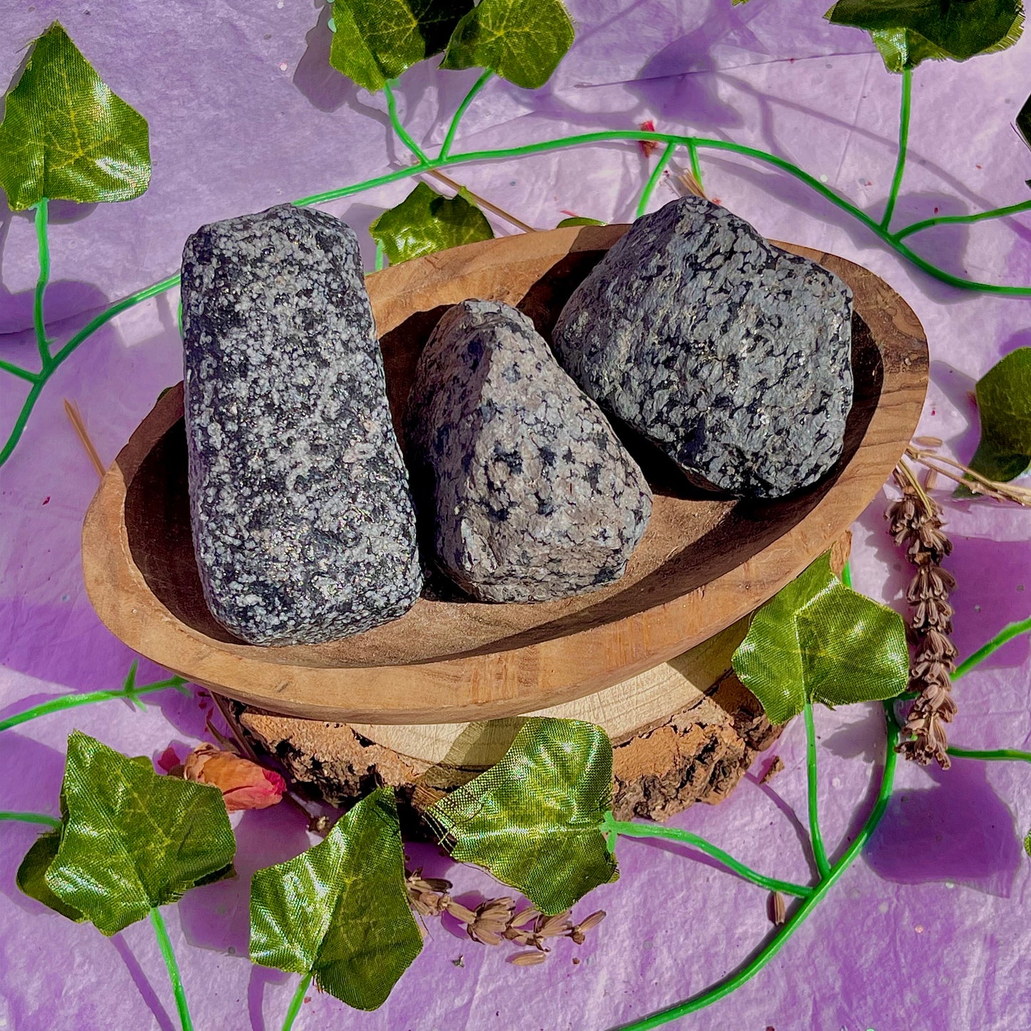 raw/rough snowflake obsidian