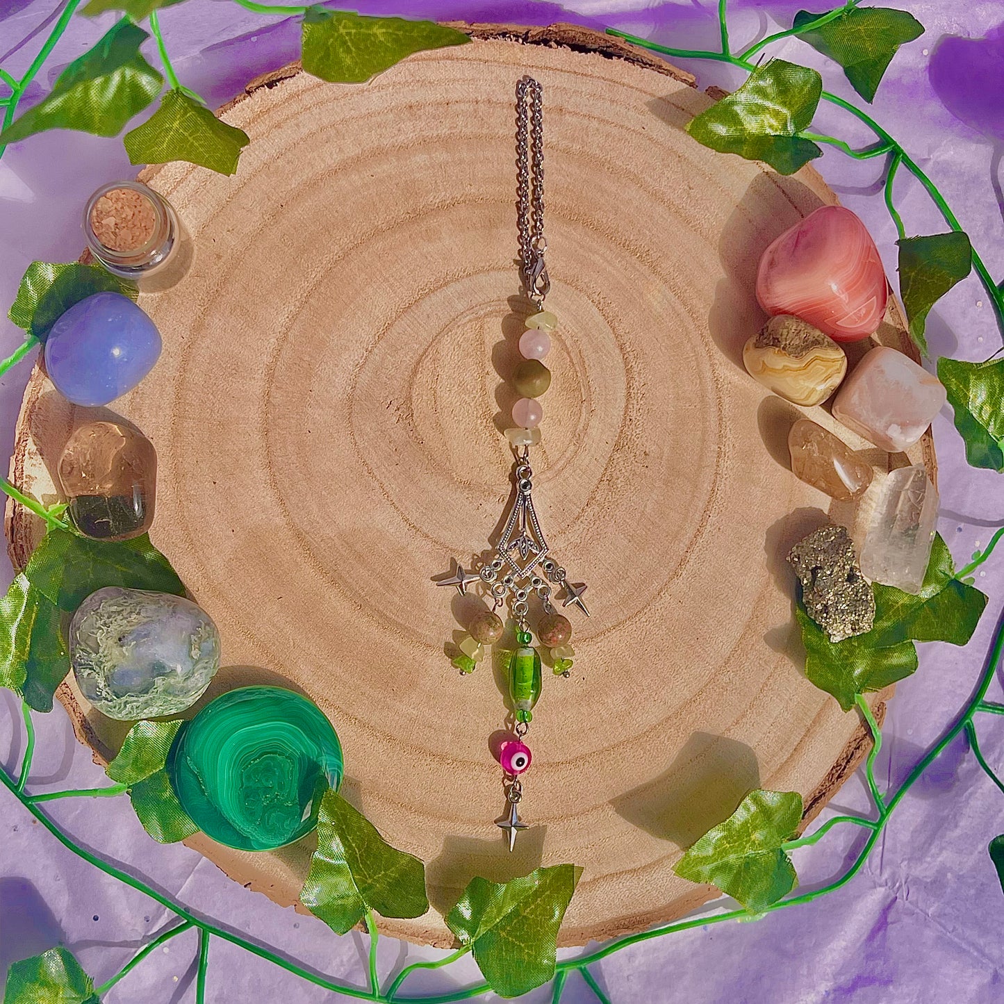 tulip field car charm