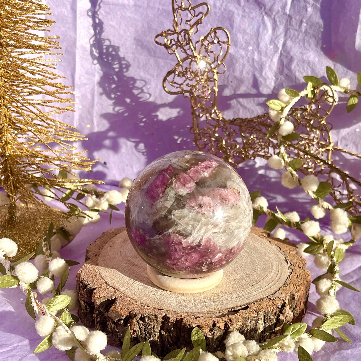 pink tourmaline sphere