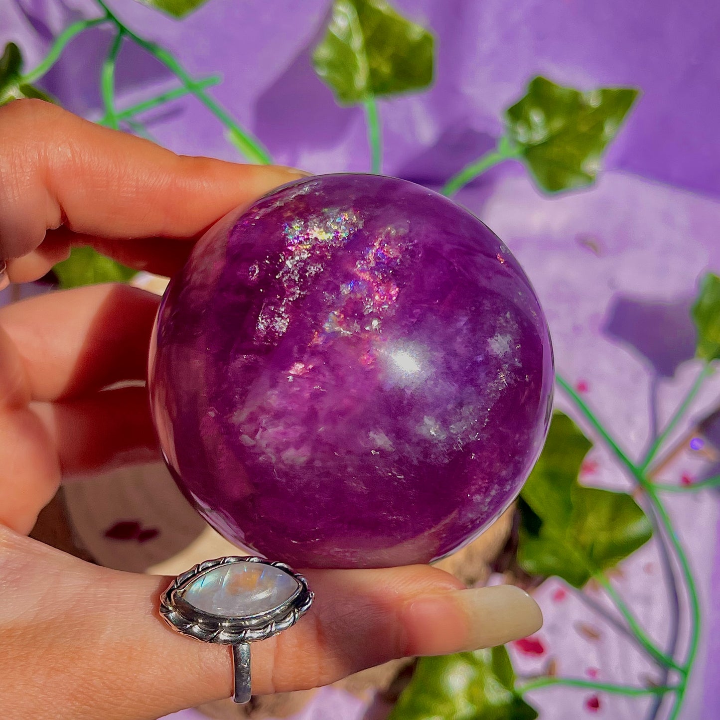 rainbow fluorite sphere A