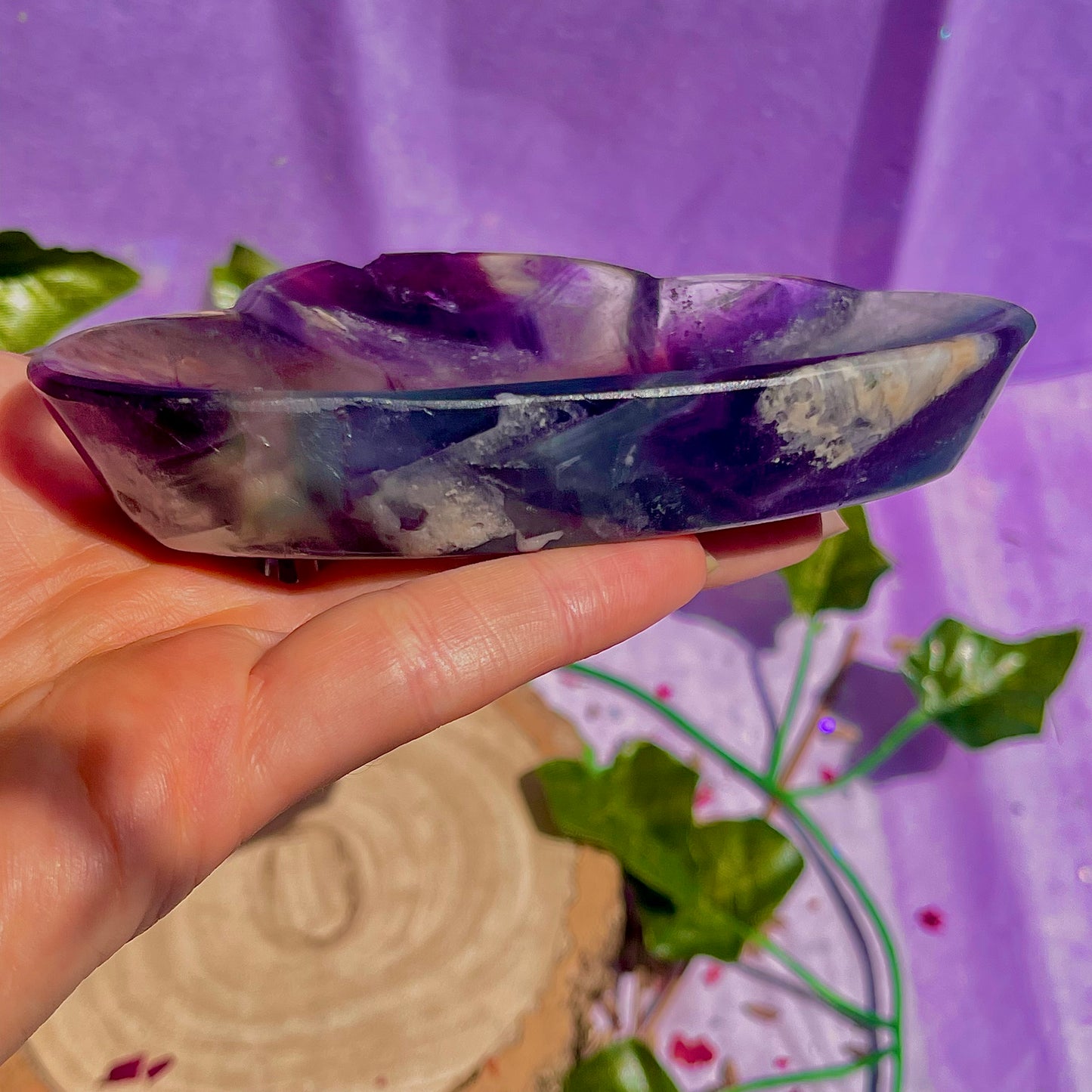 rainbow fluorite cloud bowl B