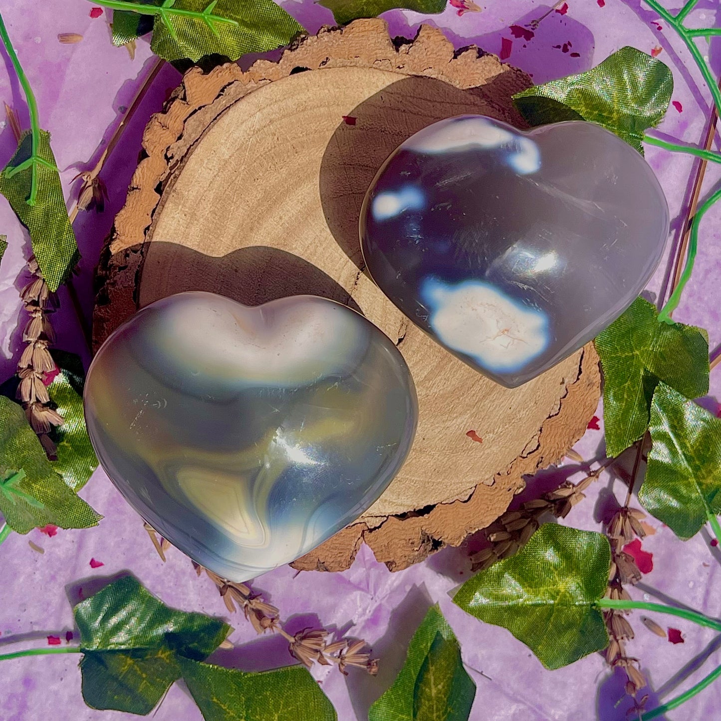 orca agate heart carvings ~ choose your own