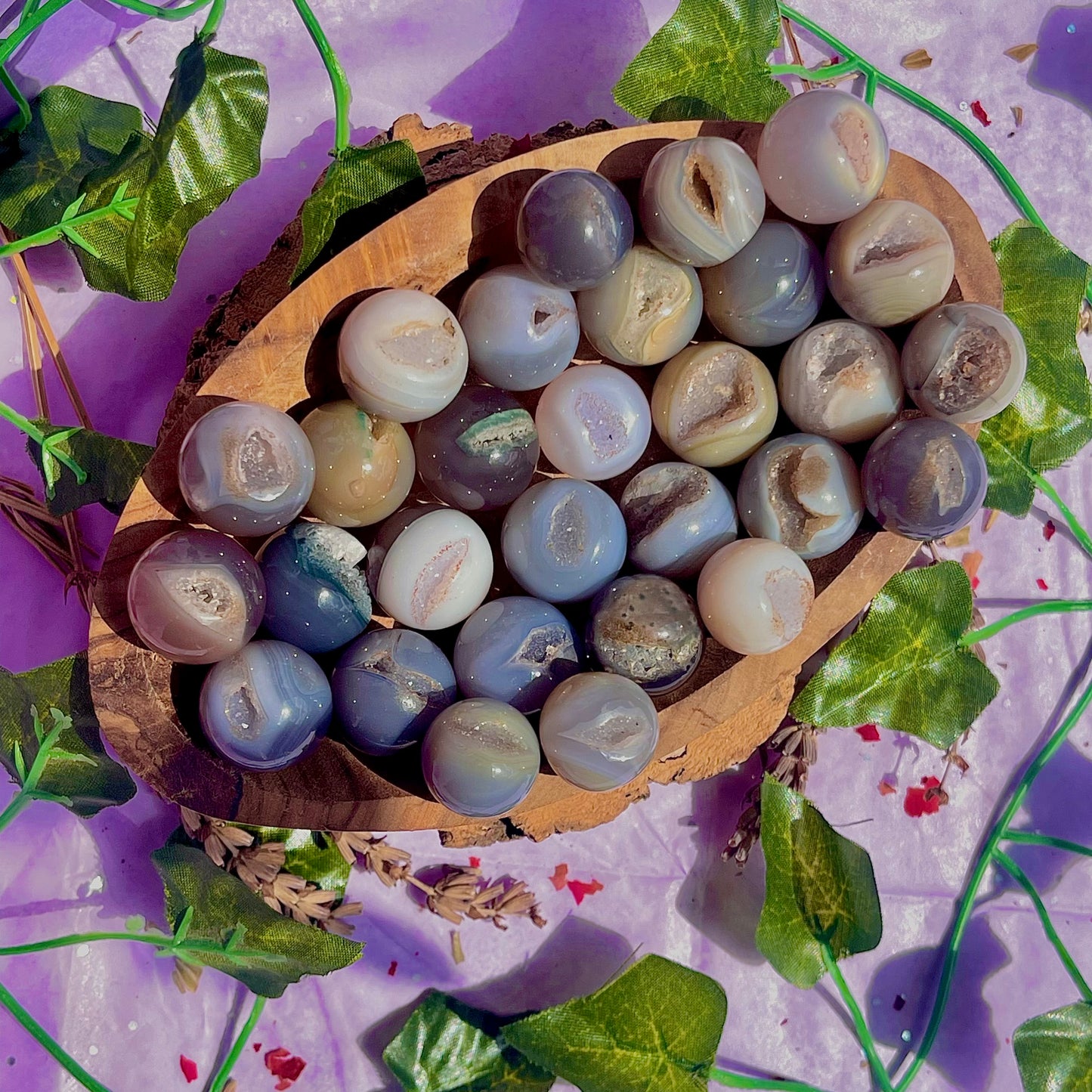 druzy agate mini spheres