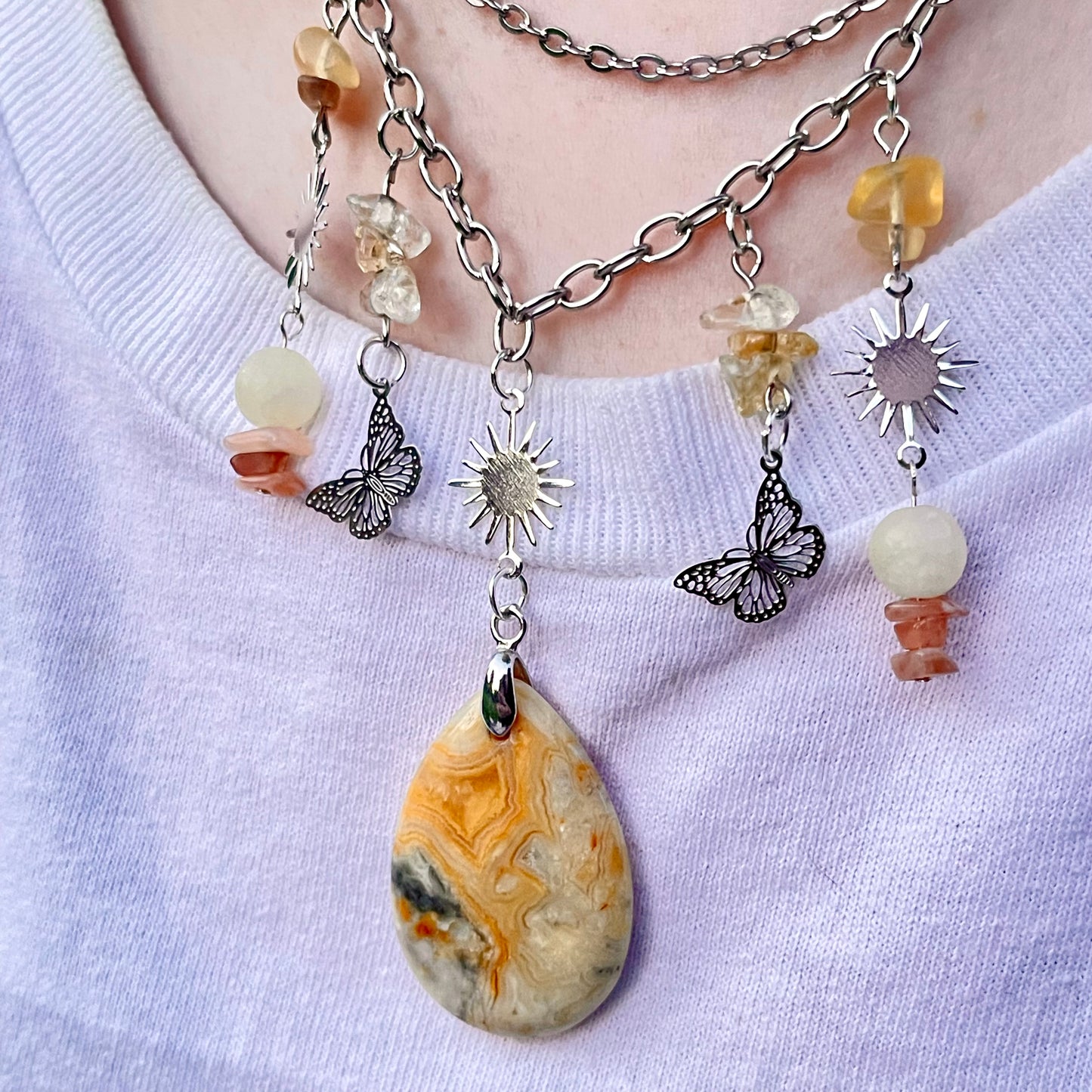 shining rays necklace