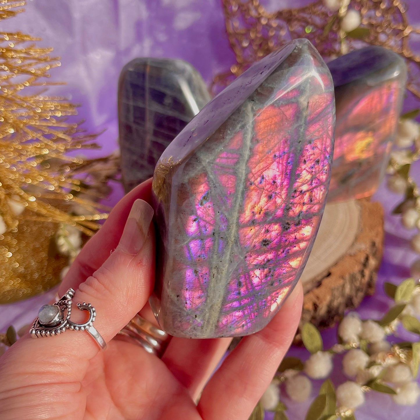 labradorite freeform sunset flash ~ intuitively chosen