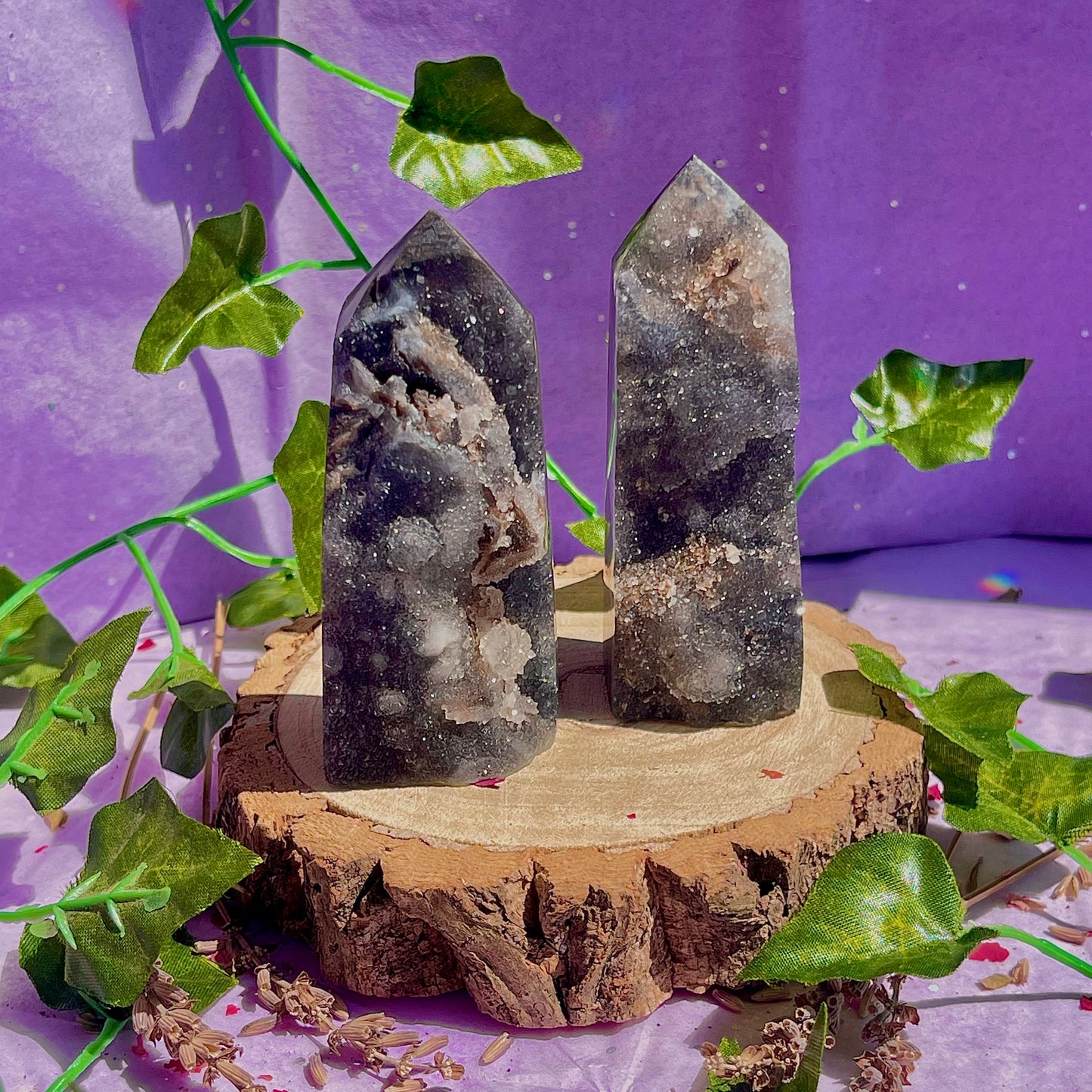 sphalerite druzy towers ~ intuitively chosen