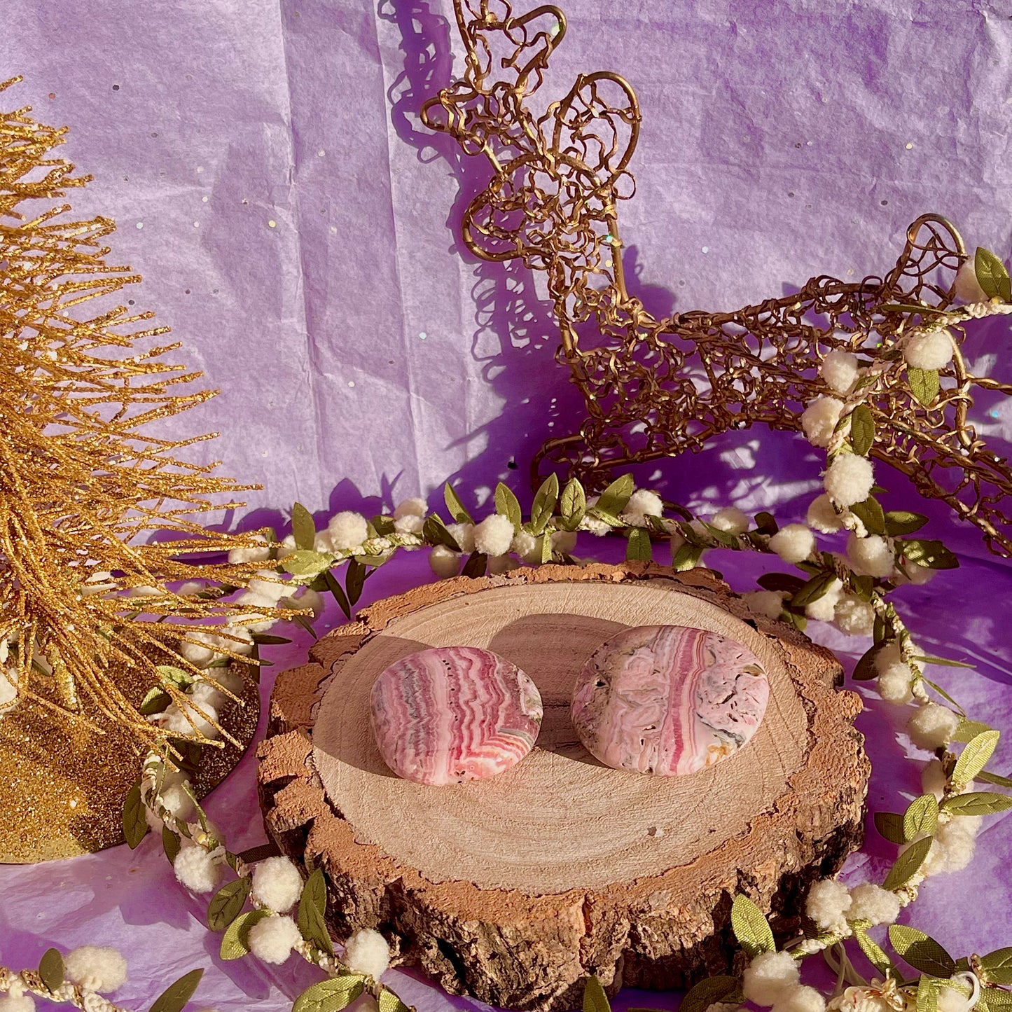 rhodochrosite palm stone ~ intuitively chosen