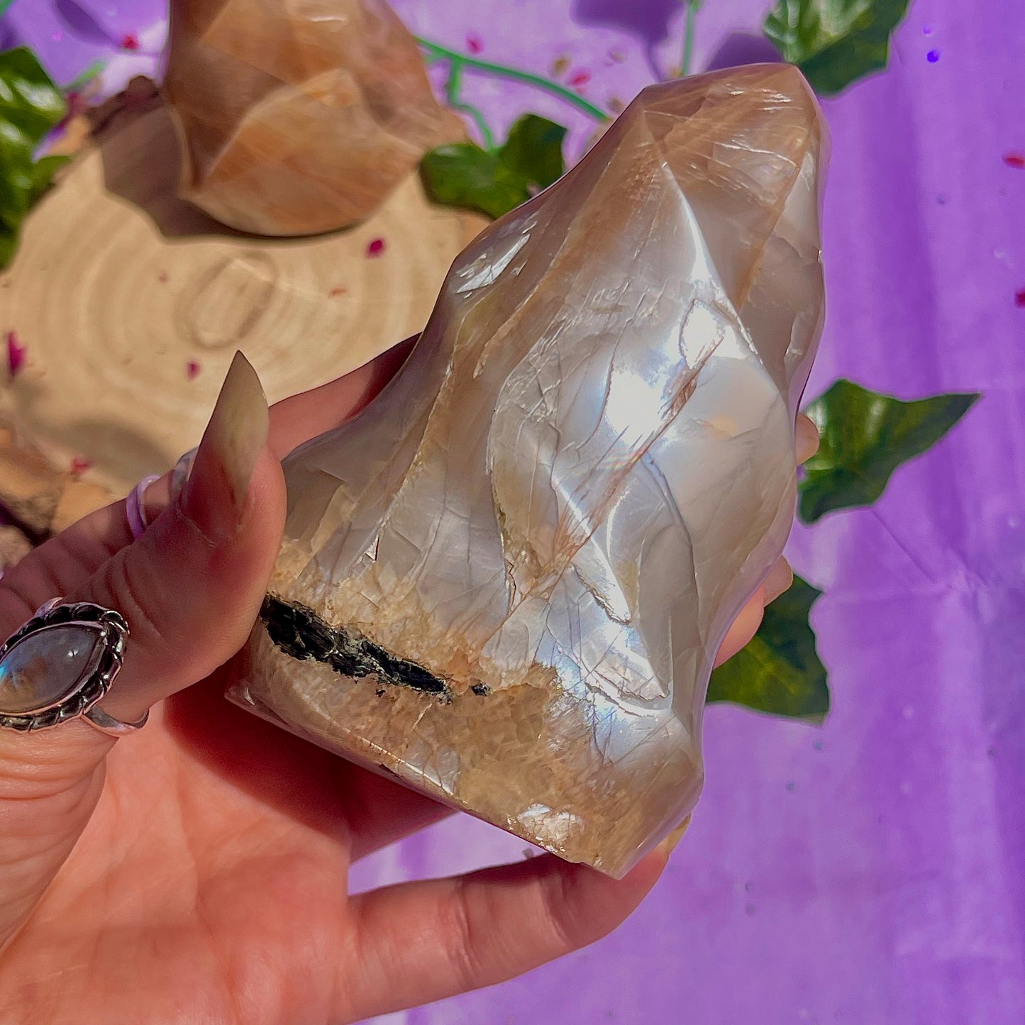 moonstone flame carving ~ intuitively chosen