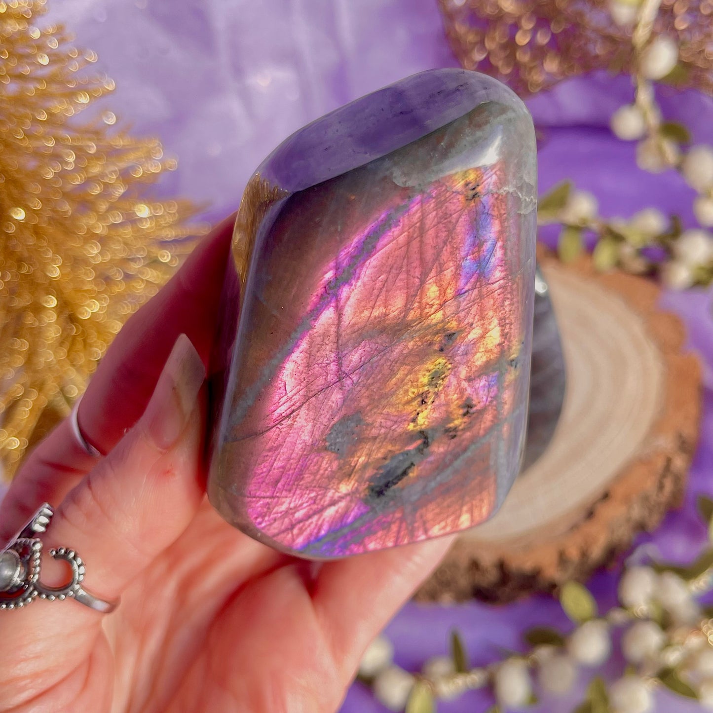 labradorite freeform sunset flash ~ intuitively chosen