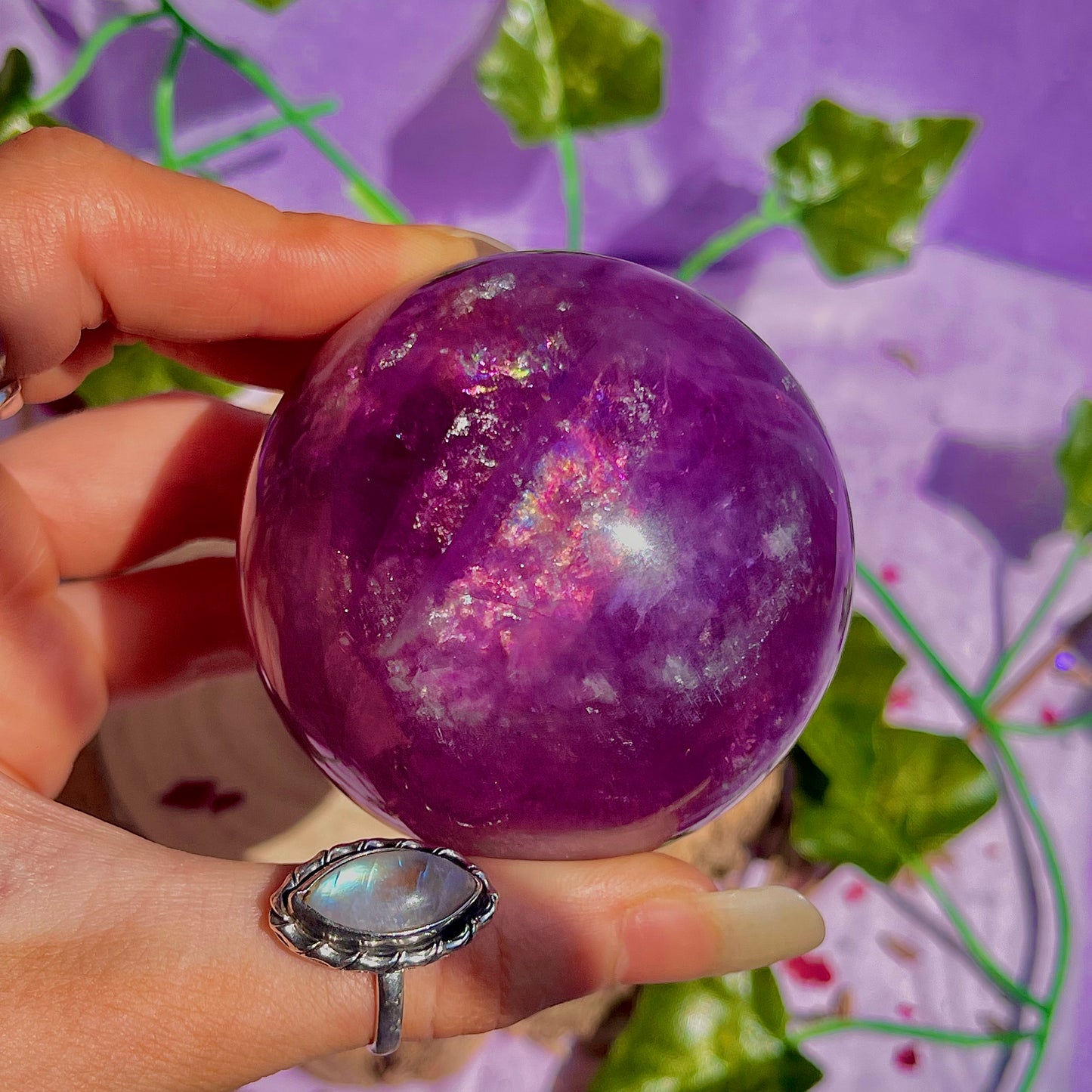 rainbow fluorite sphere A