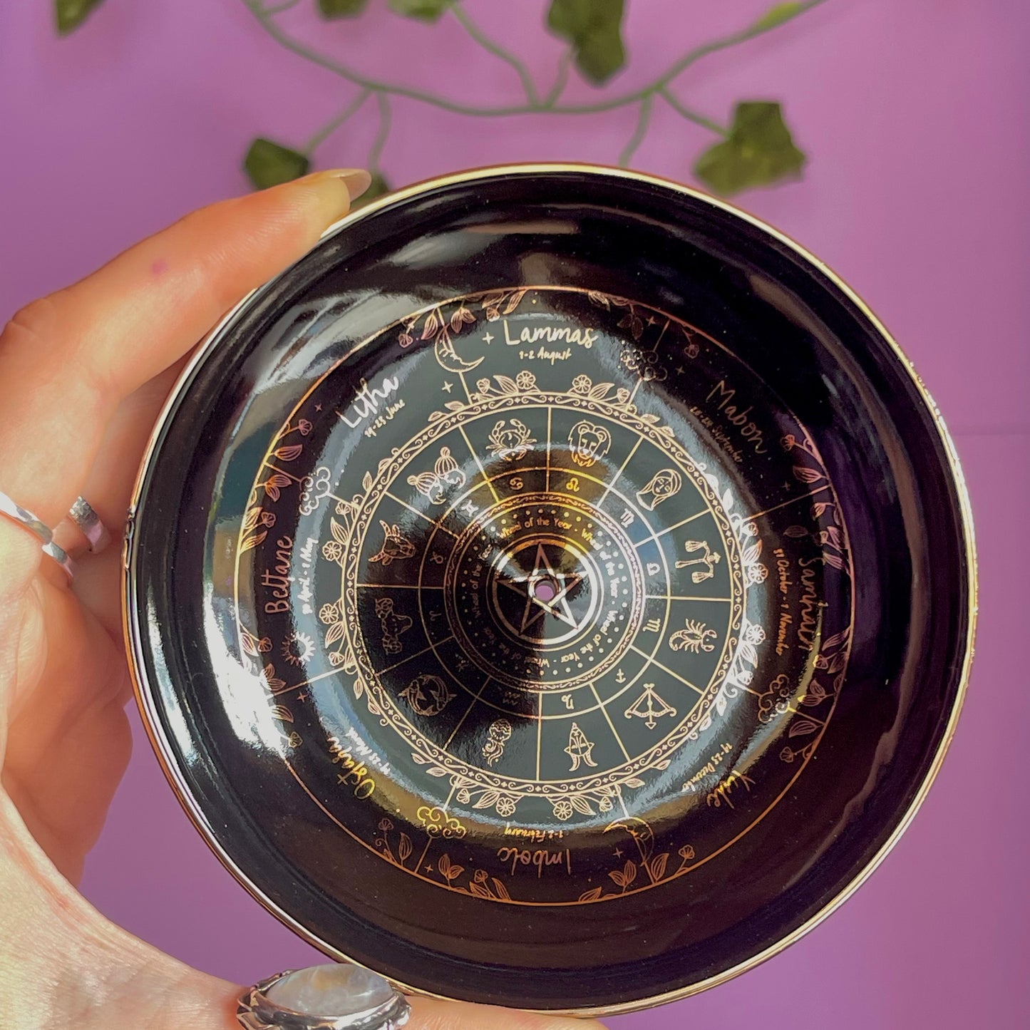 wheel of the year incense holder