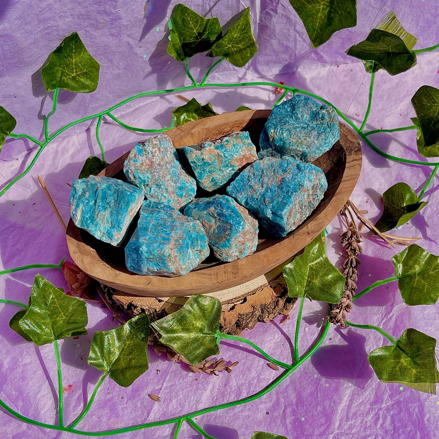 raw/rough blue apatite