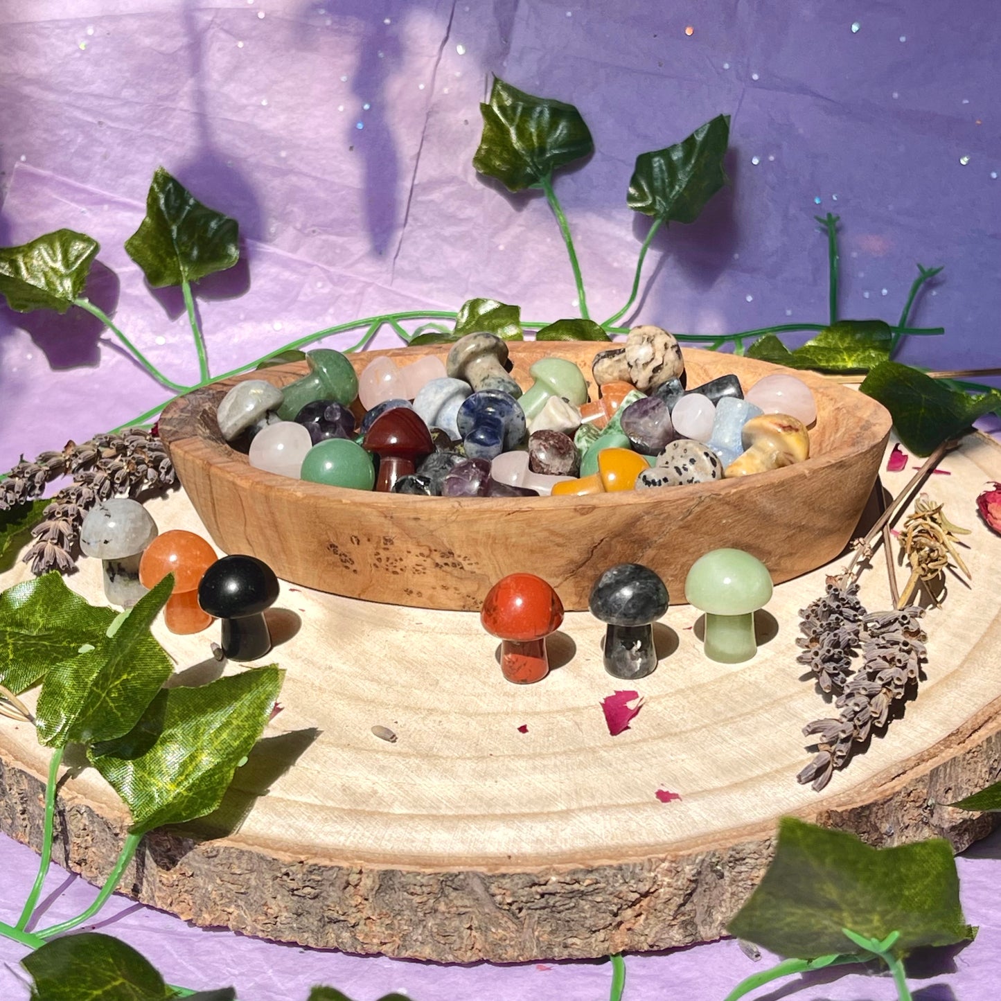 mystery crystal mushroom carving