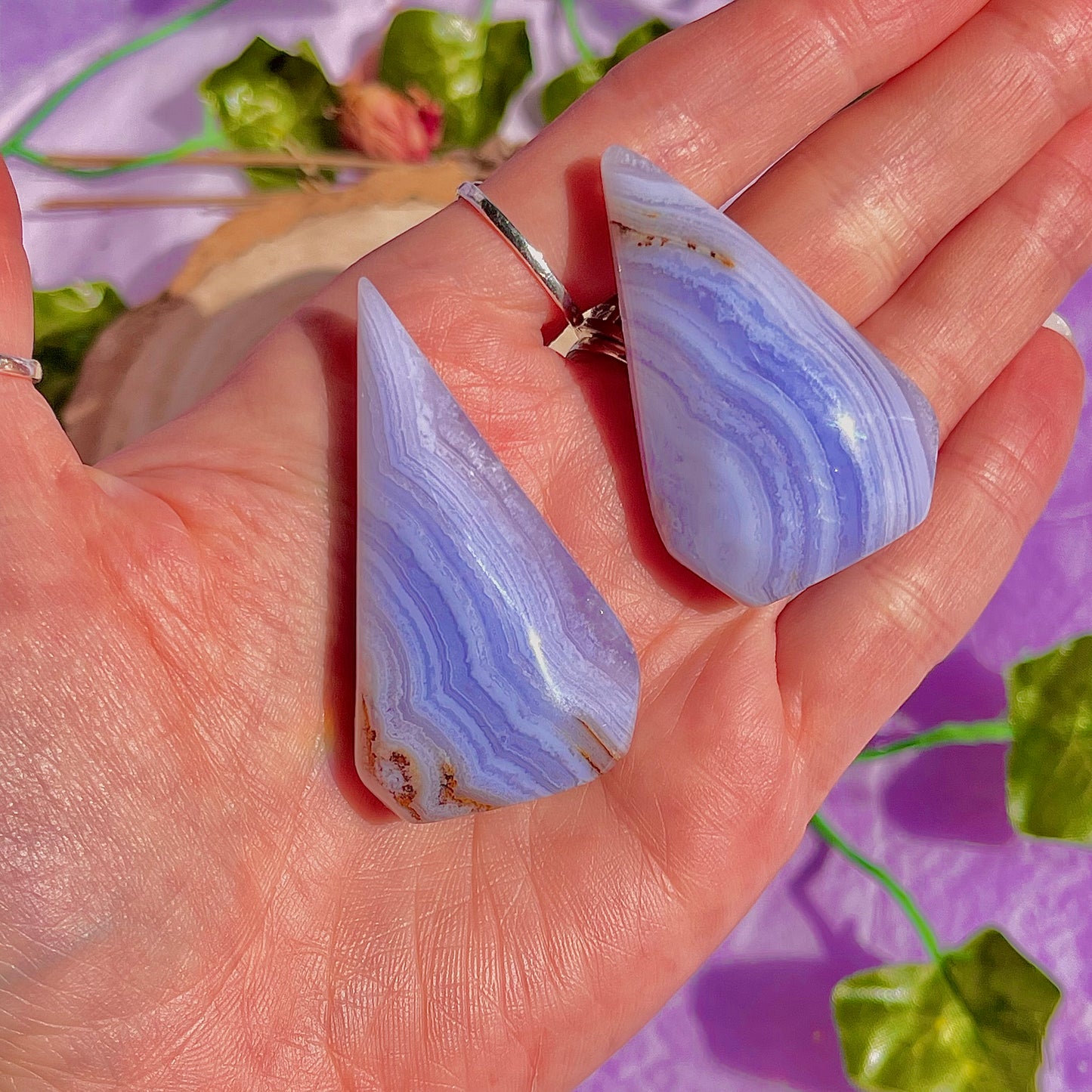 blue lace agate water drop ~ intuitively chosen
