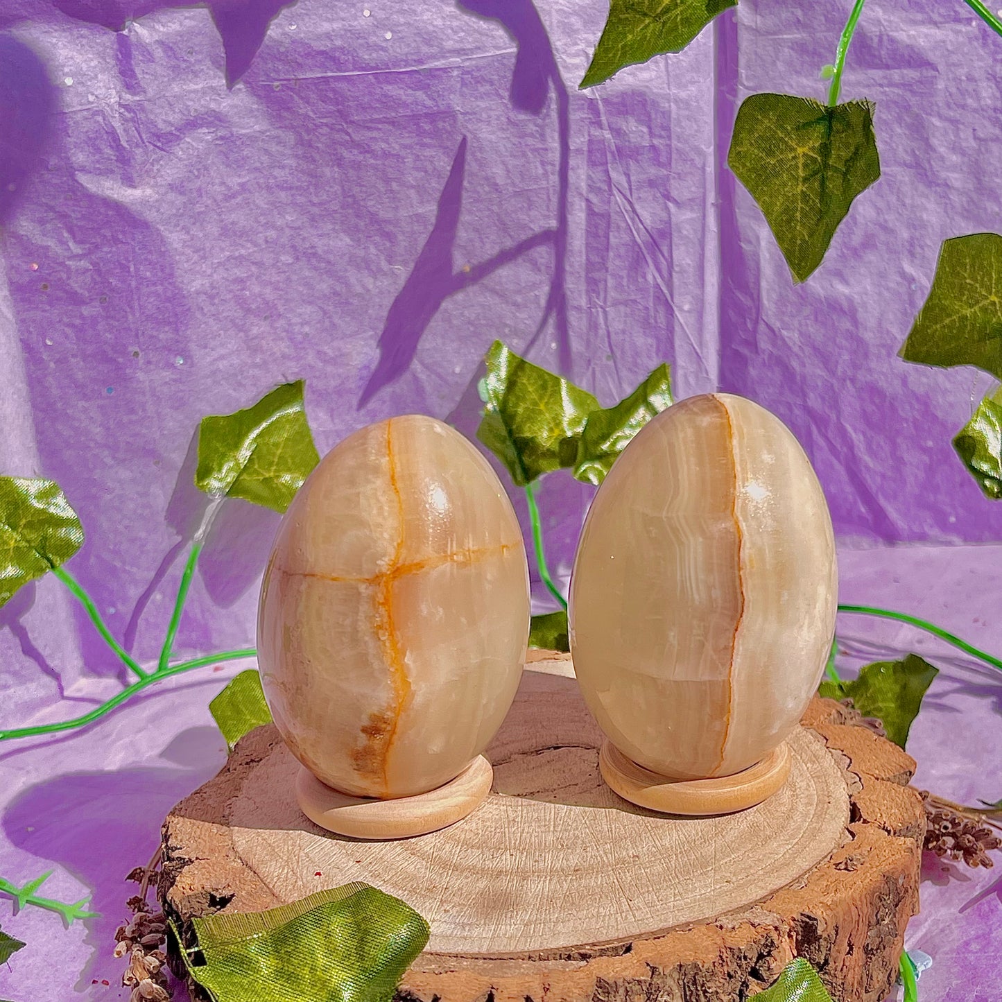 banded calcite egg carvings ~ choose your own