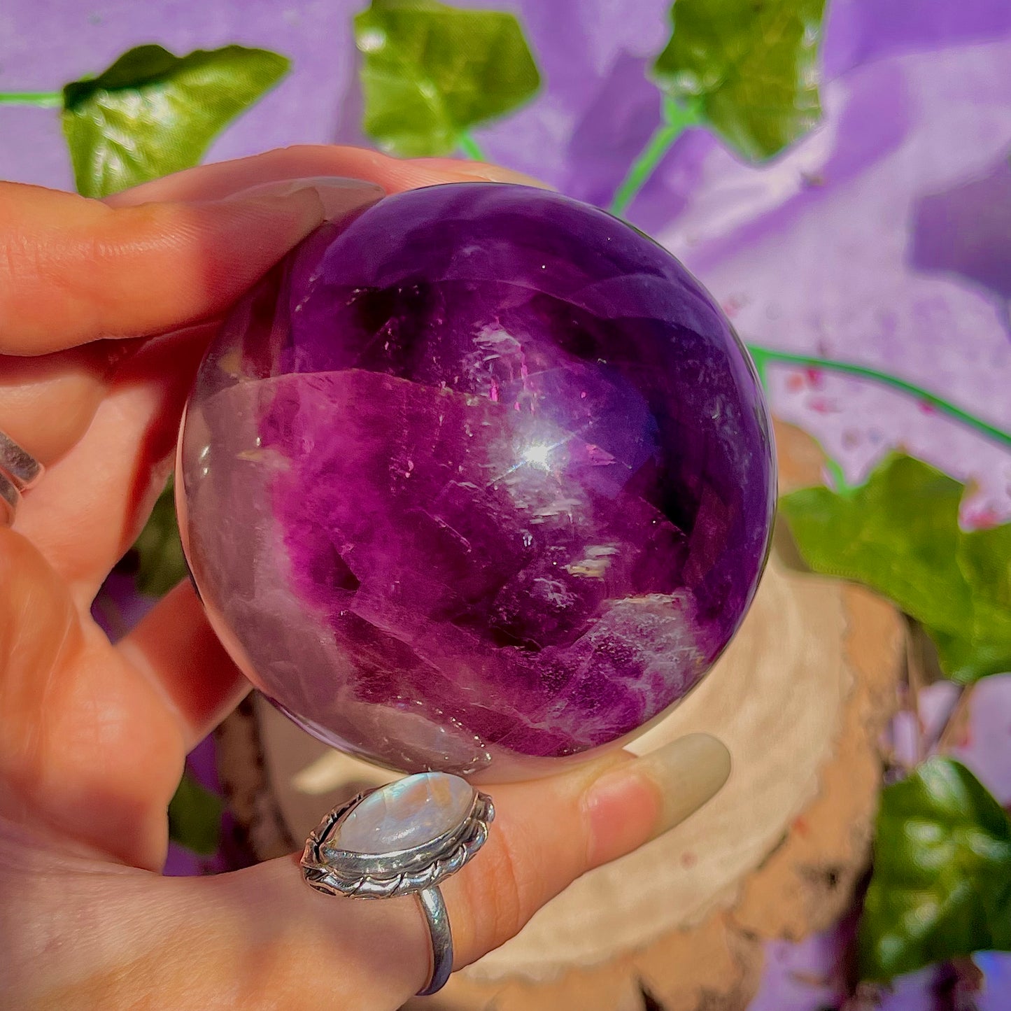 rainbow fluorite sphere B