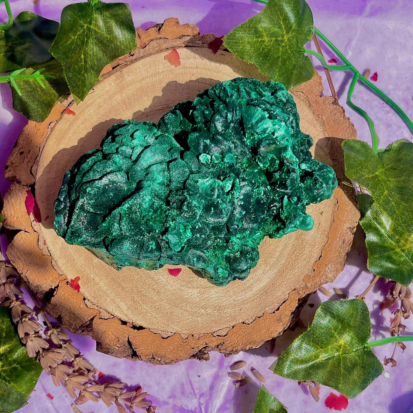 fibrous malachite specimen A (3-4inch)