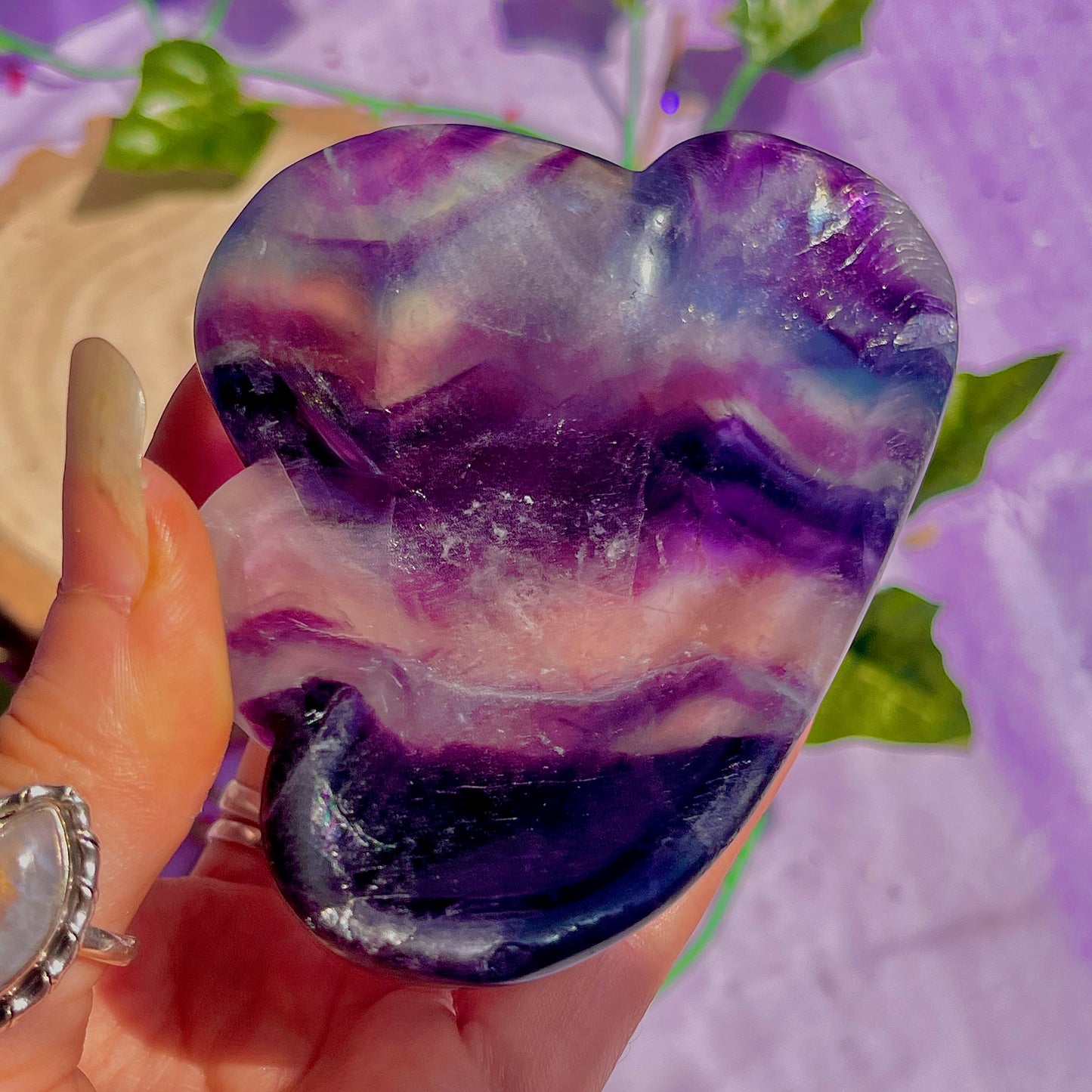 rainbow fluorite cloud bowl A