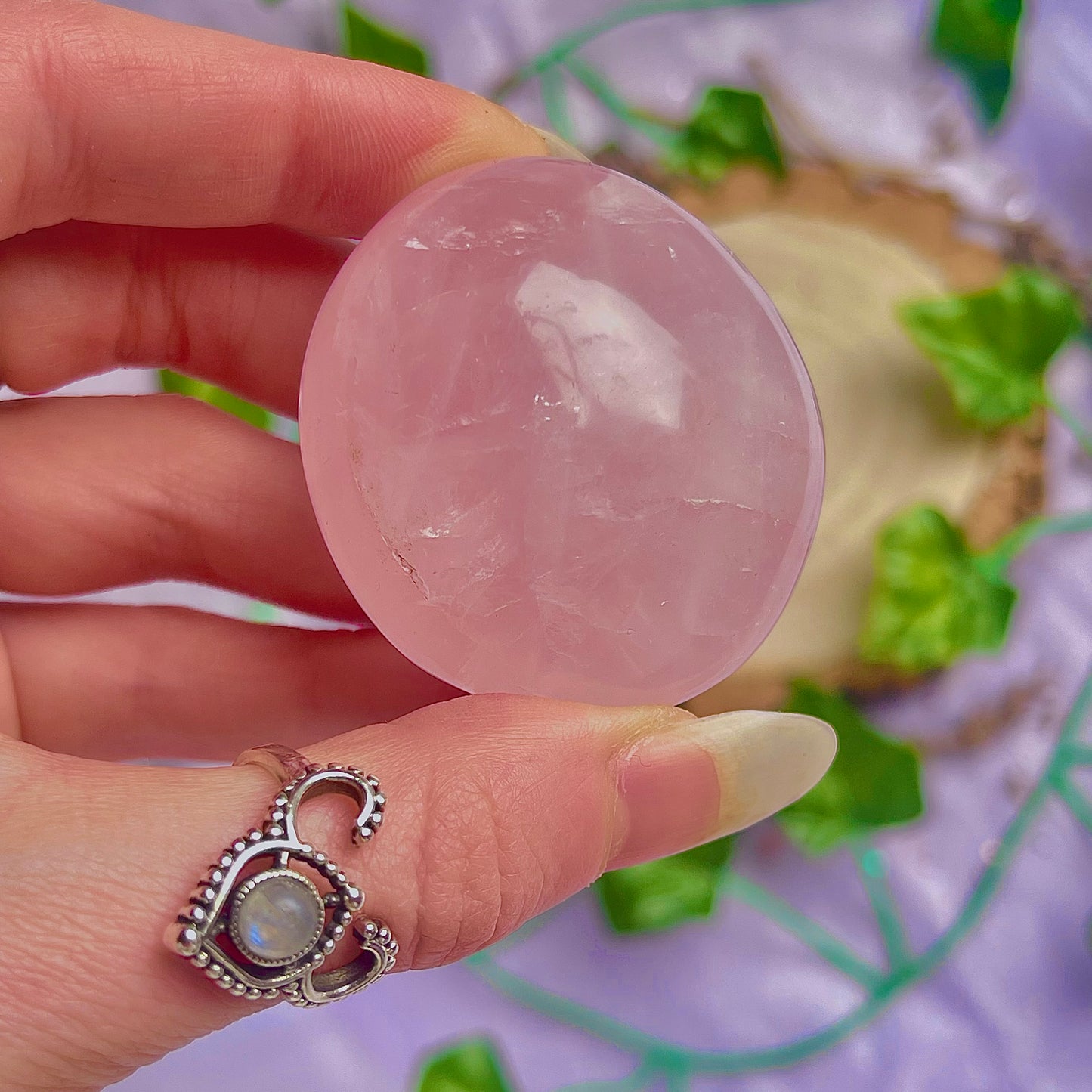 rose quartz palm stone - choose your own