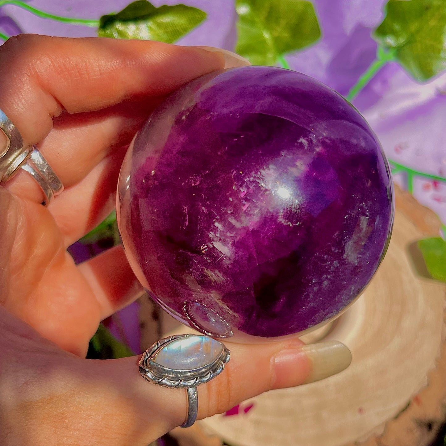 rainbow fluorite sphere B