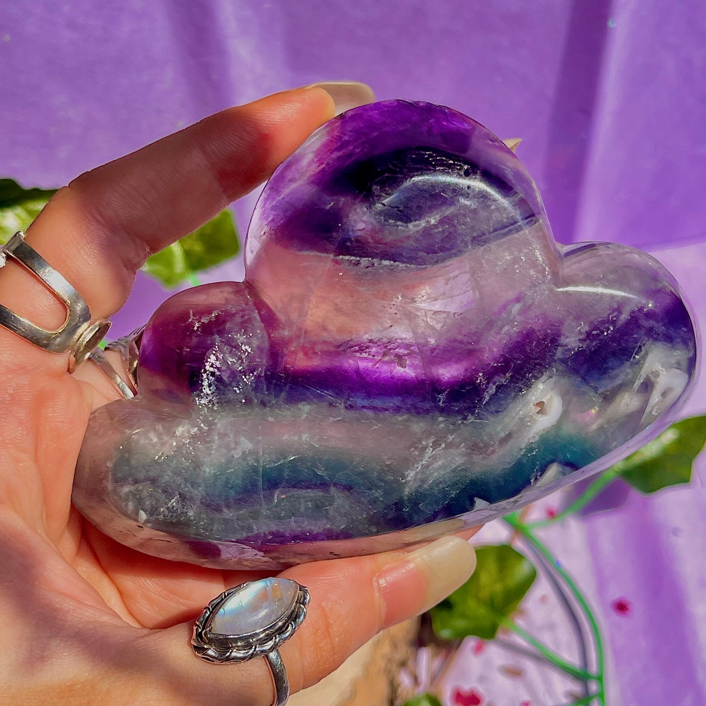 rainbow fluorite cloud bowl B