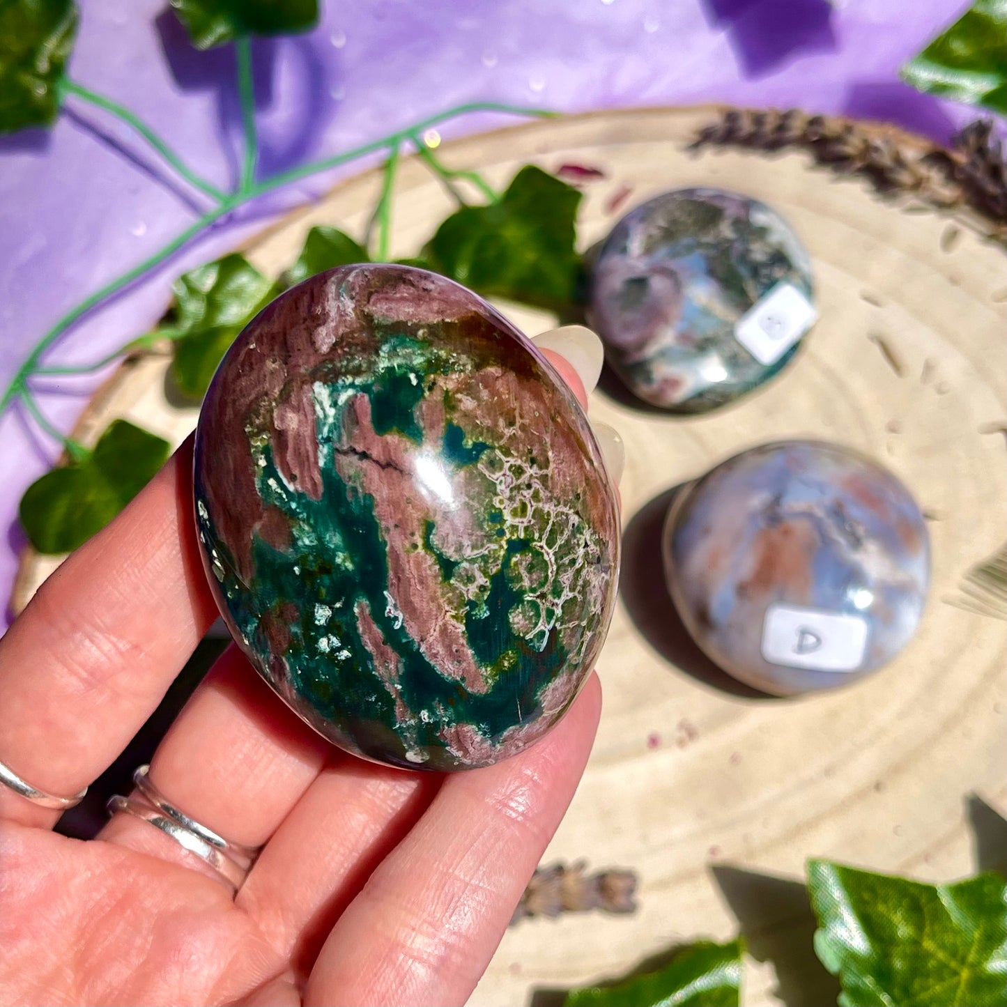 sea jasper palm stone - choose your own