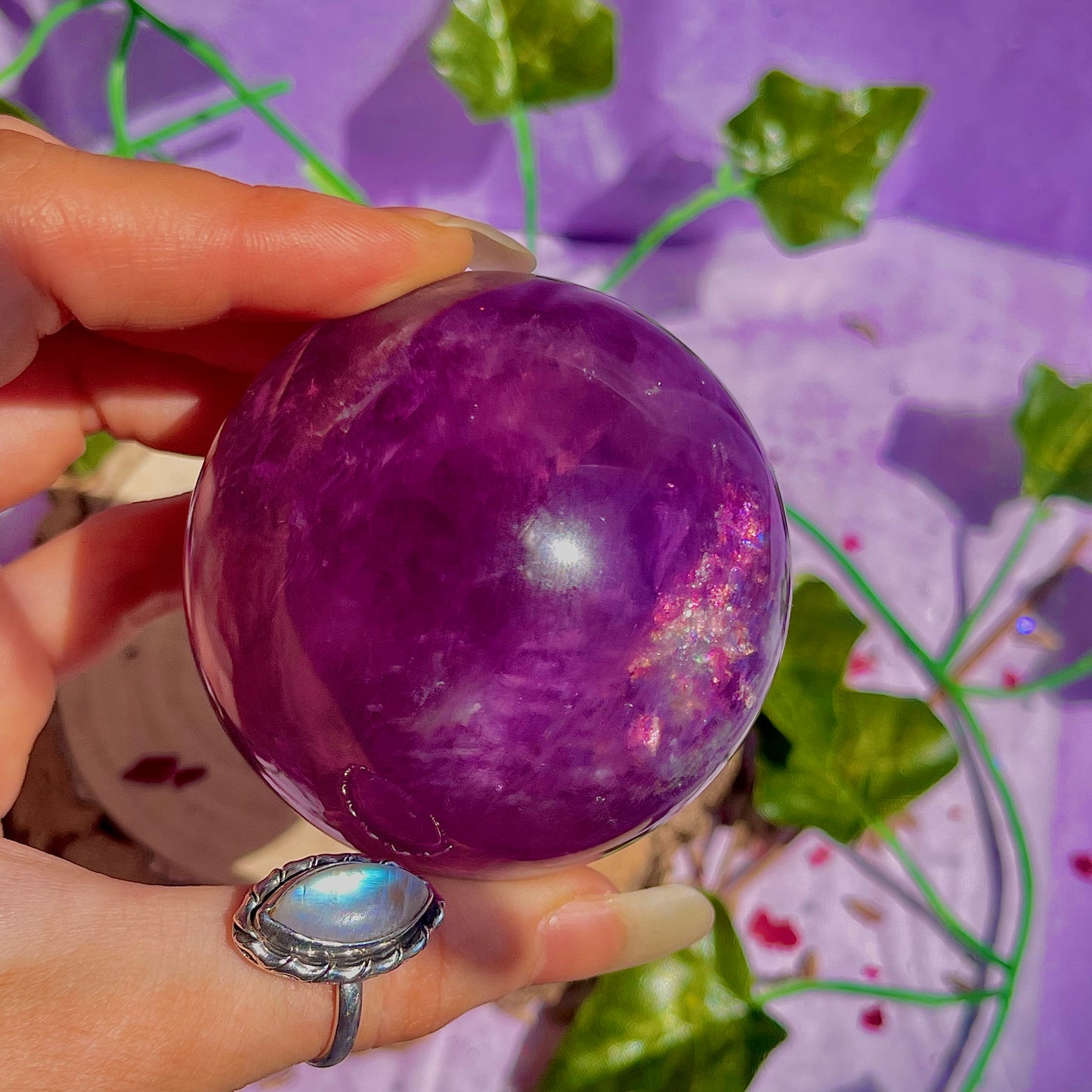 rainbow fluorite sphere A