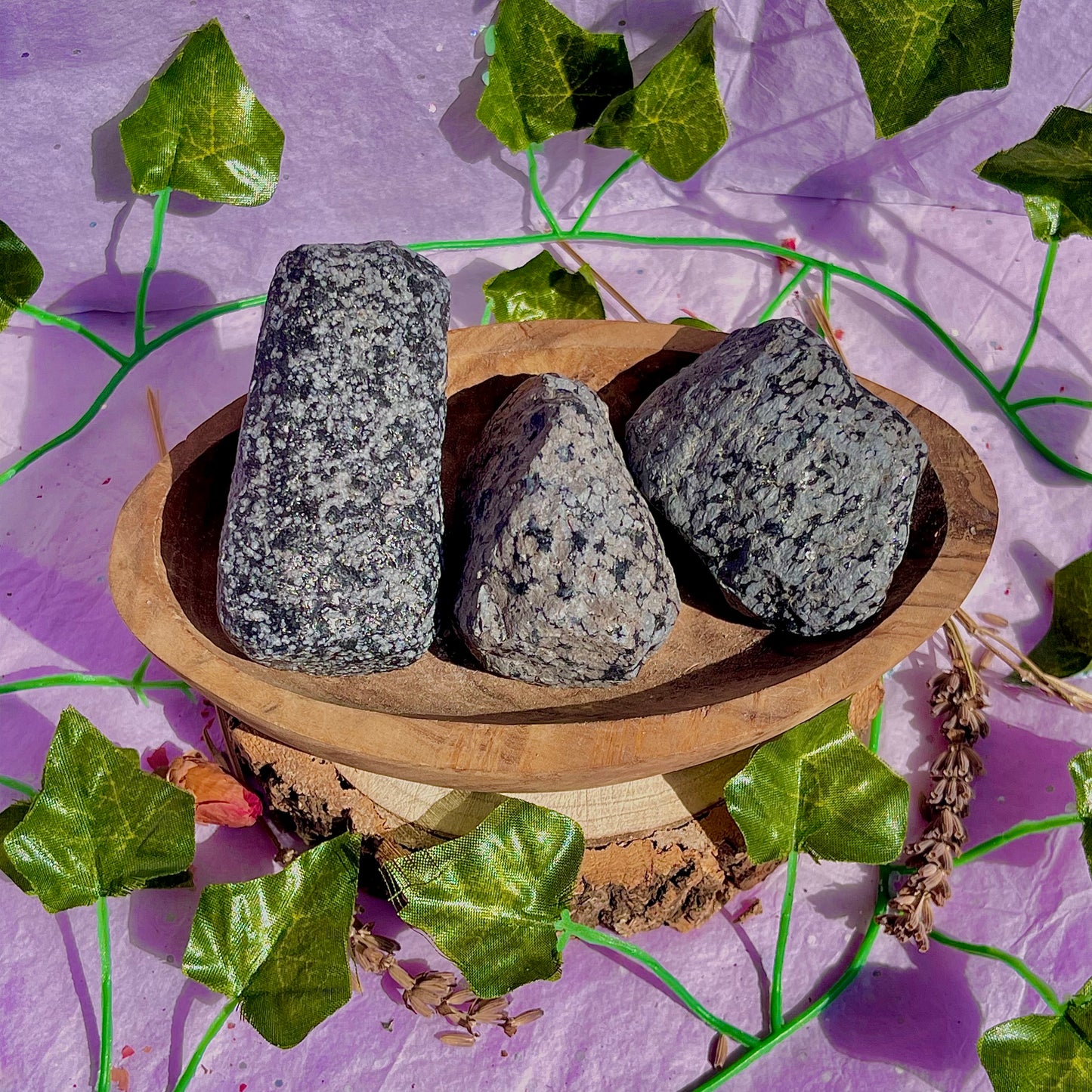 raw/rough snowflake obsidian