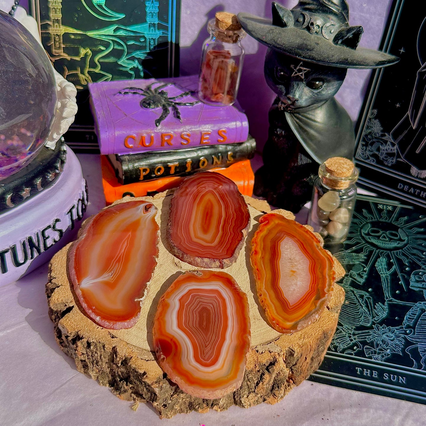 red agate slice ~ intuitively chosen