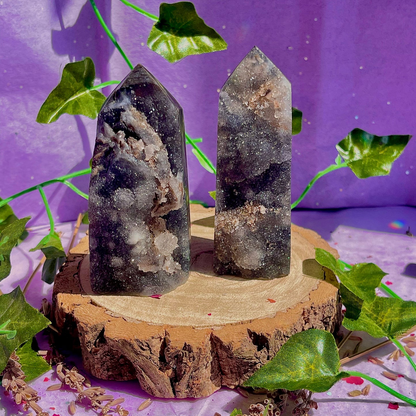 sphalerite druzy towers ~ intuitively chosen