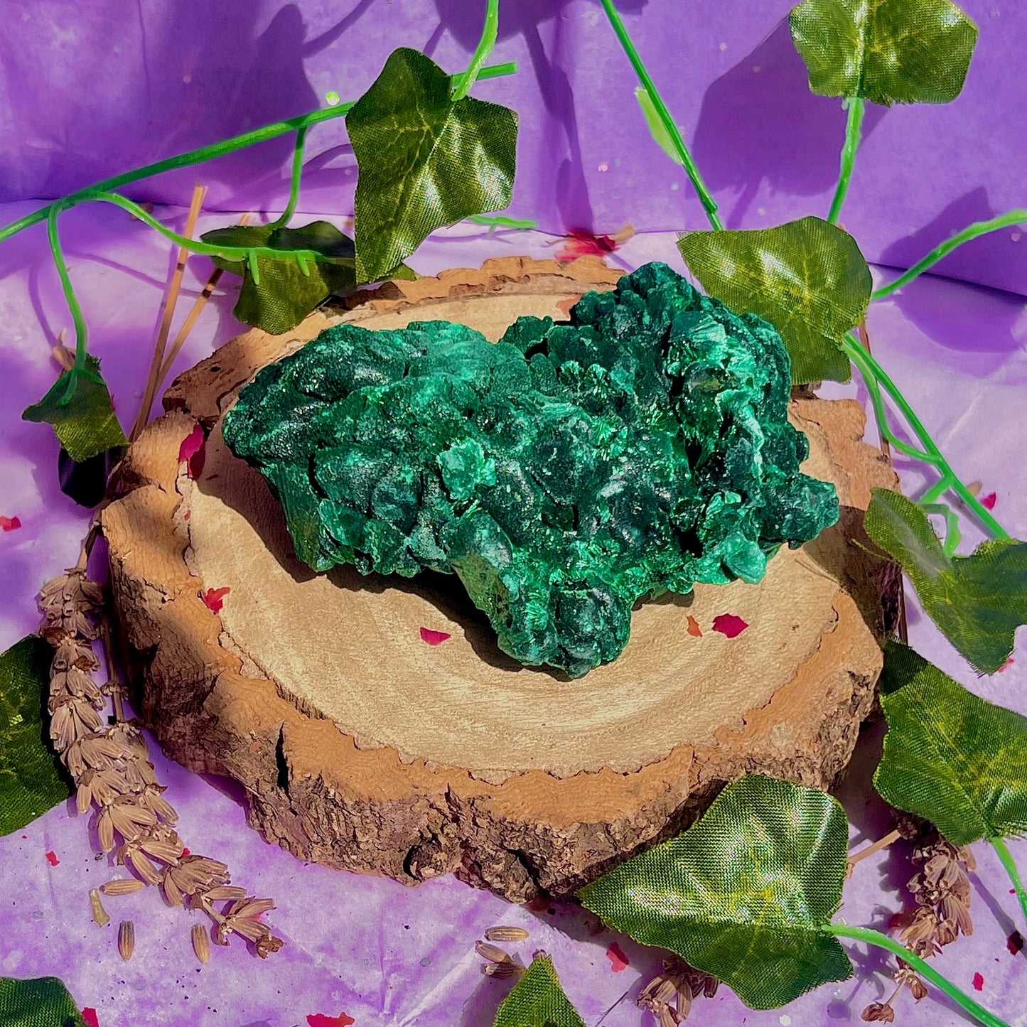 fibrous malachite specimen A (3-4inch)