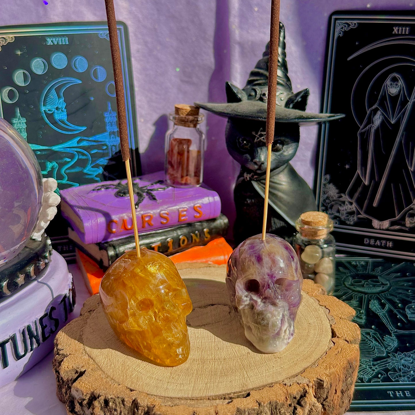 skull carving incense holders ~ choose your own