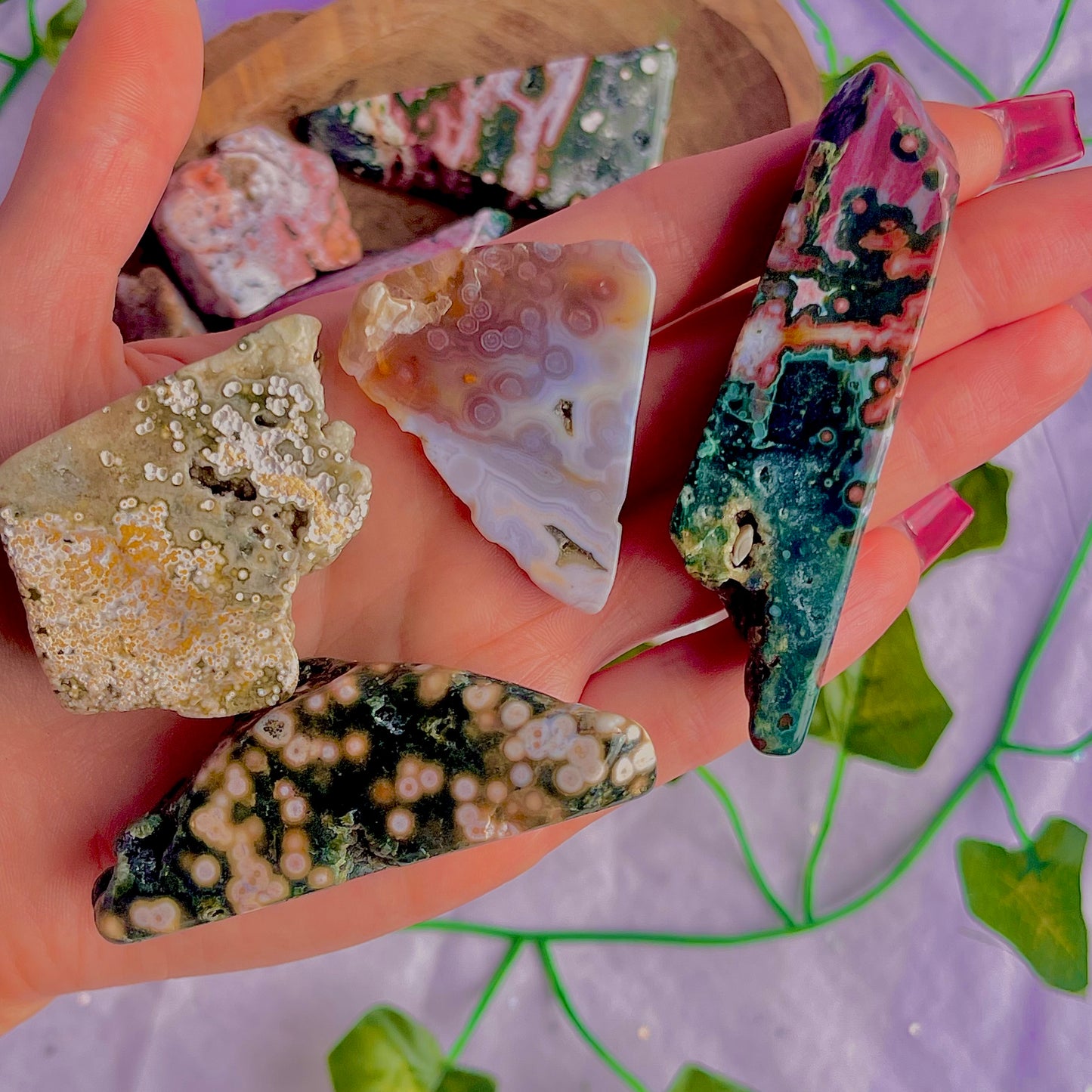 8th vein jasper freeform pieces ~ large