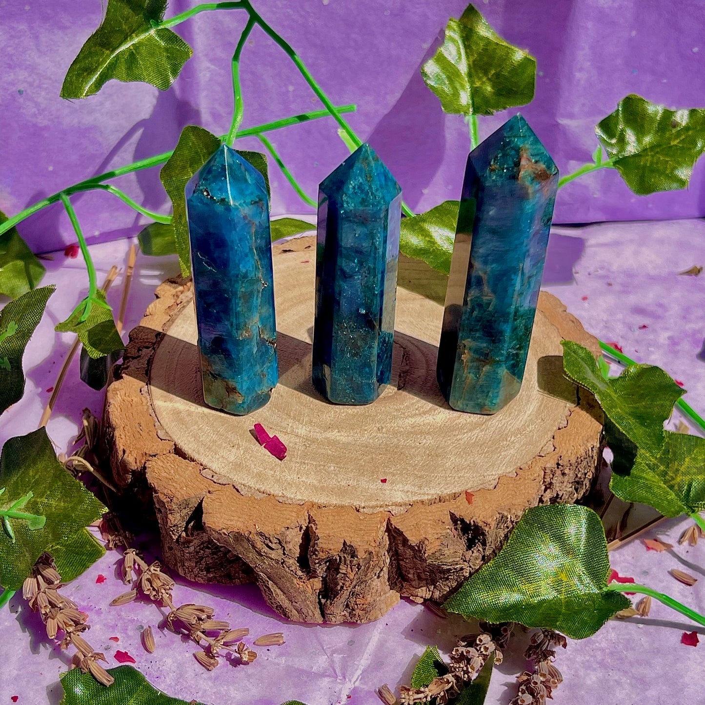 blue apatite towers ~ intuitively chosen