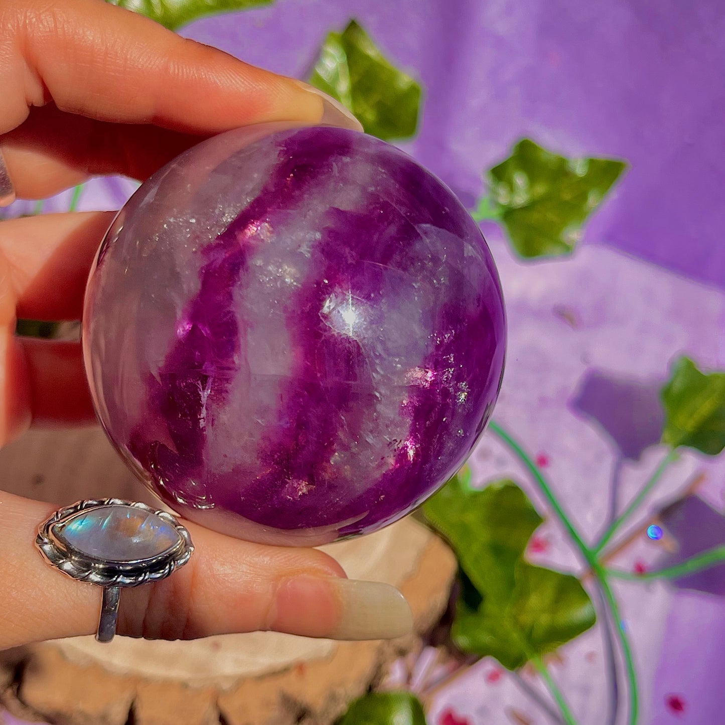 rainbow fluorite sphere A
