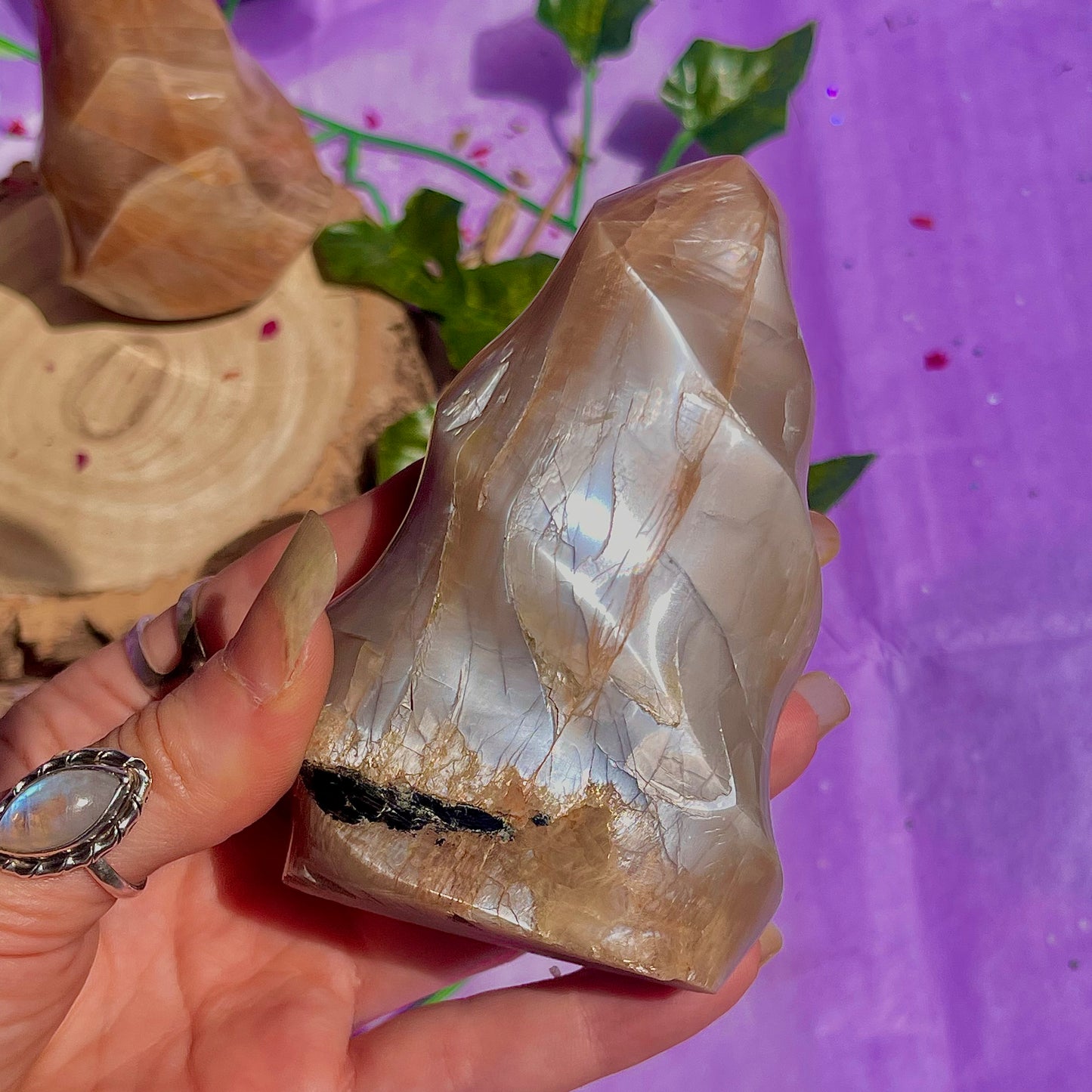 moonstone flame carving ~ intuitively chosen