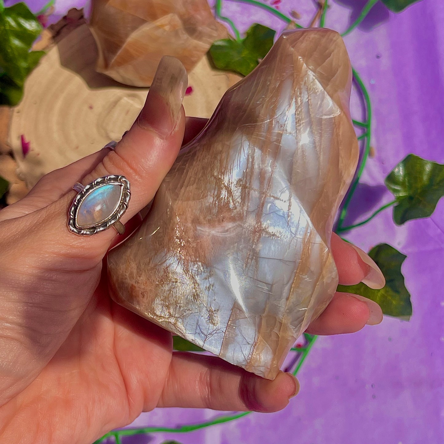 moonstone flame carving ~ intuitively chosen