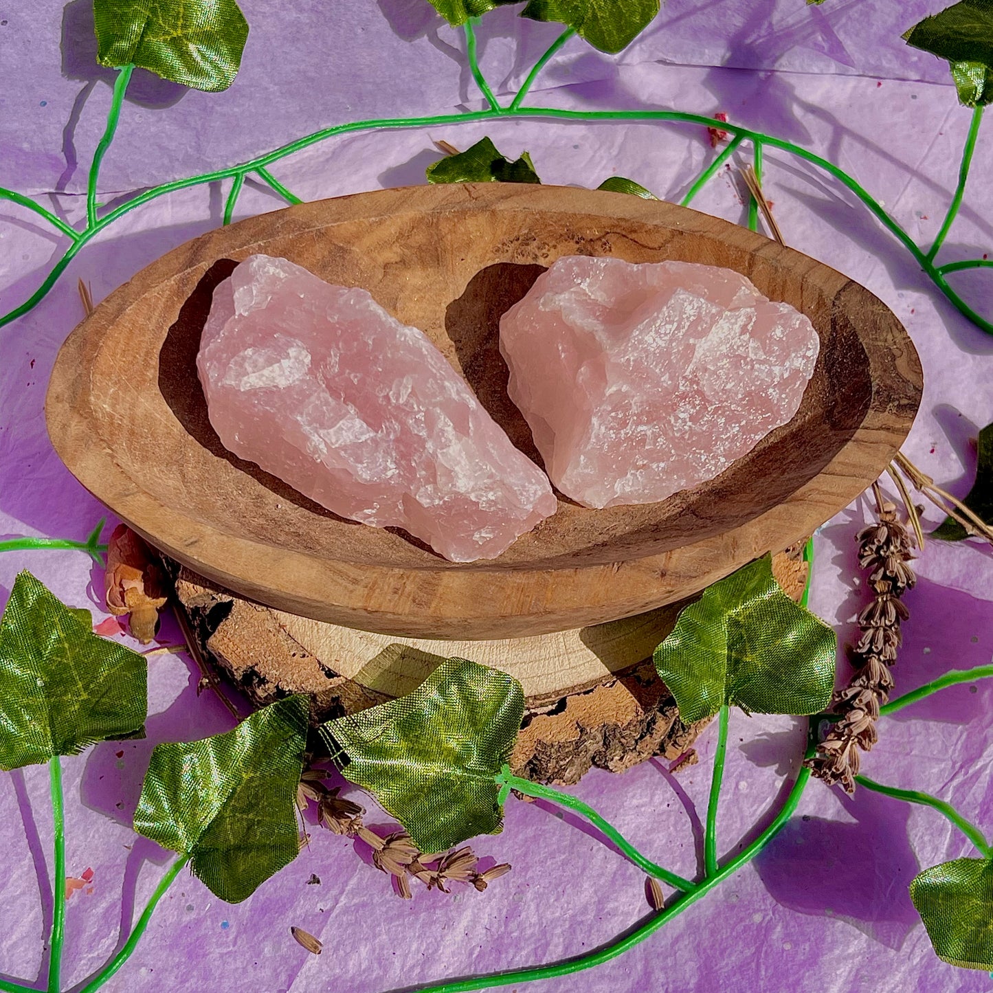 raw/rough rose quartz