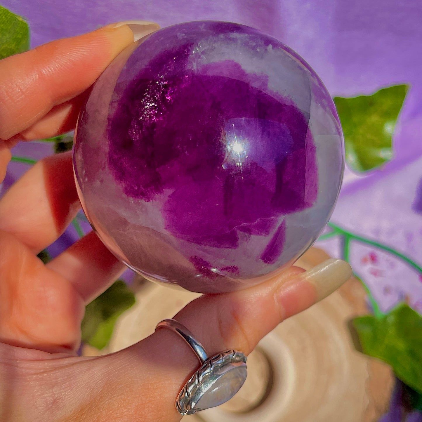 rainbow fluorite sphere B